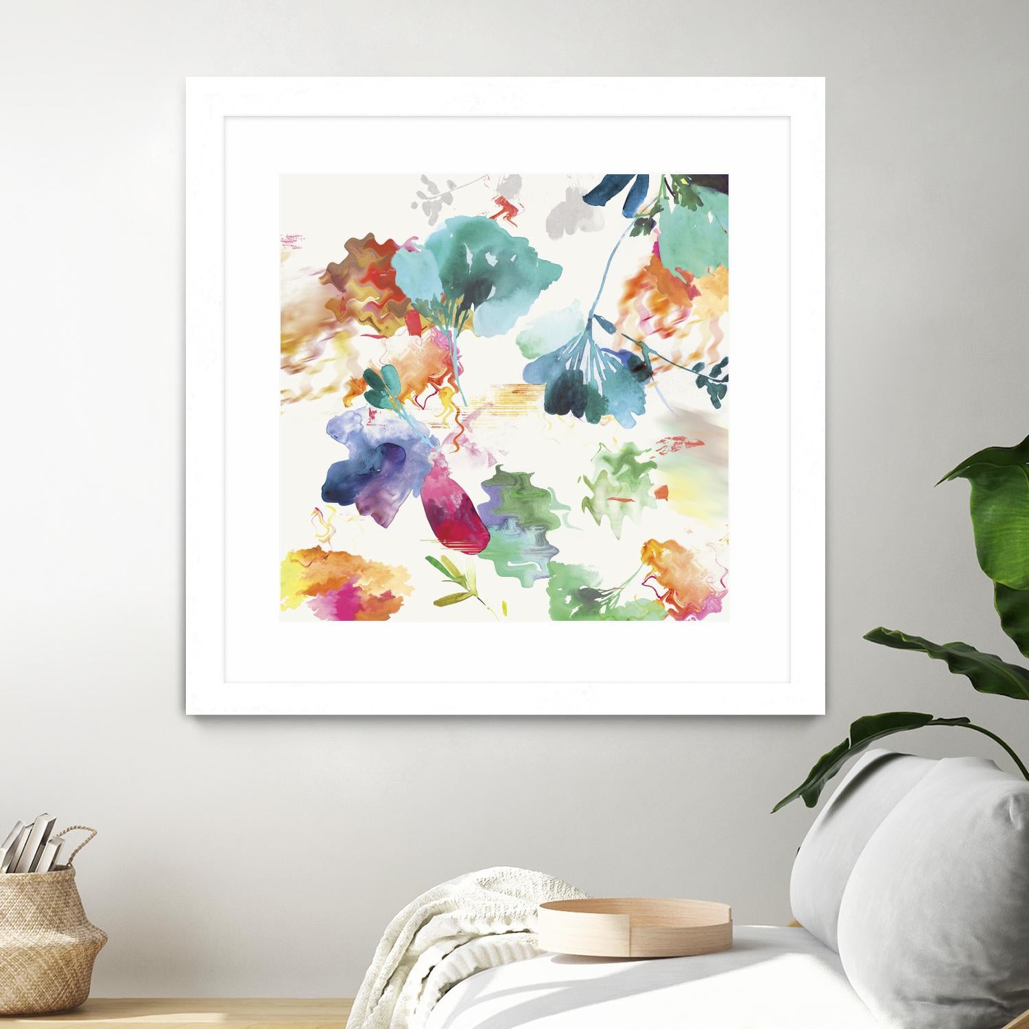 Glitchy Floral I by PI Studio on GIANT ART - blue abstract