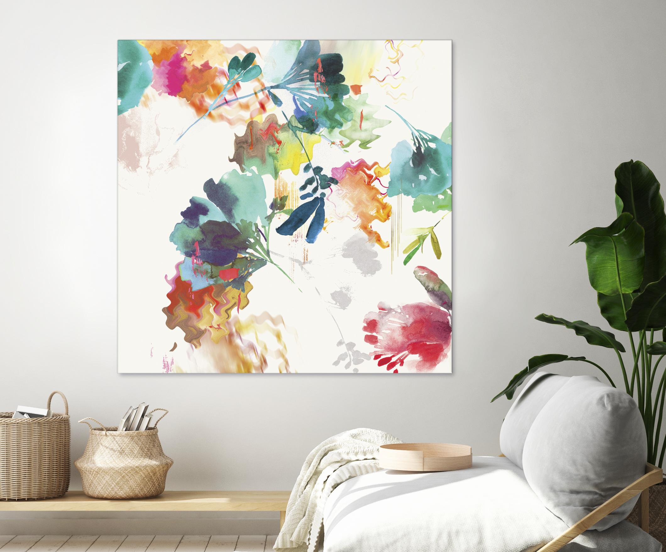 Glitchy Floral II by PI Studio on GIANT ART - blue abstract