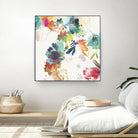 Glitchy Floral II by PI Studio on GIANT ART - blue abstract