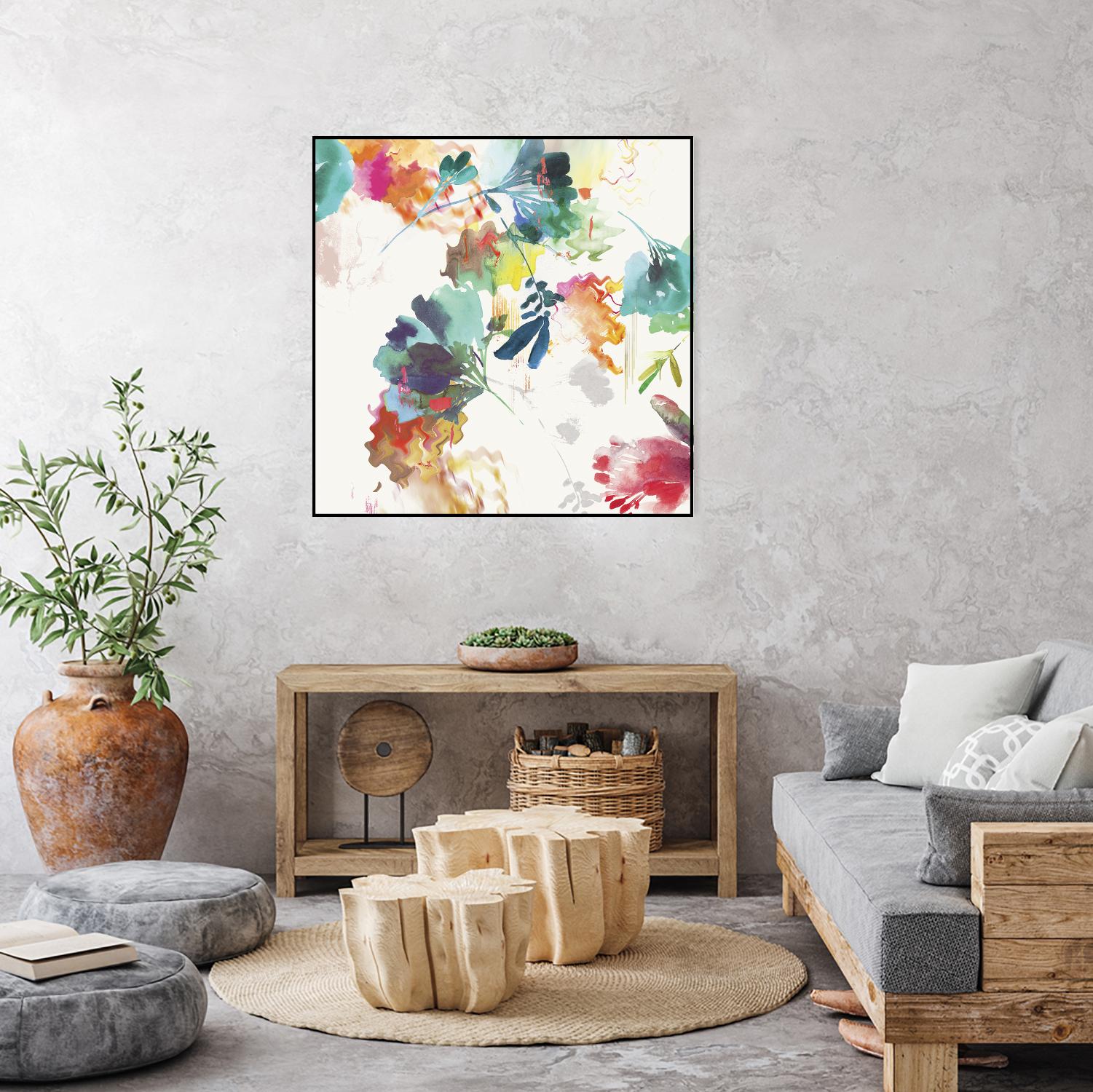 Glitchy Floral II by PI Studio on GIANT ART - blue abstract
