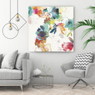 Glitchy Floral II by PI Studio on GIANT ART - blue abstract