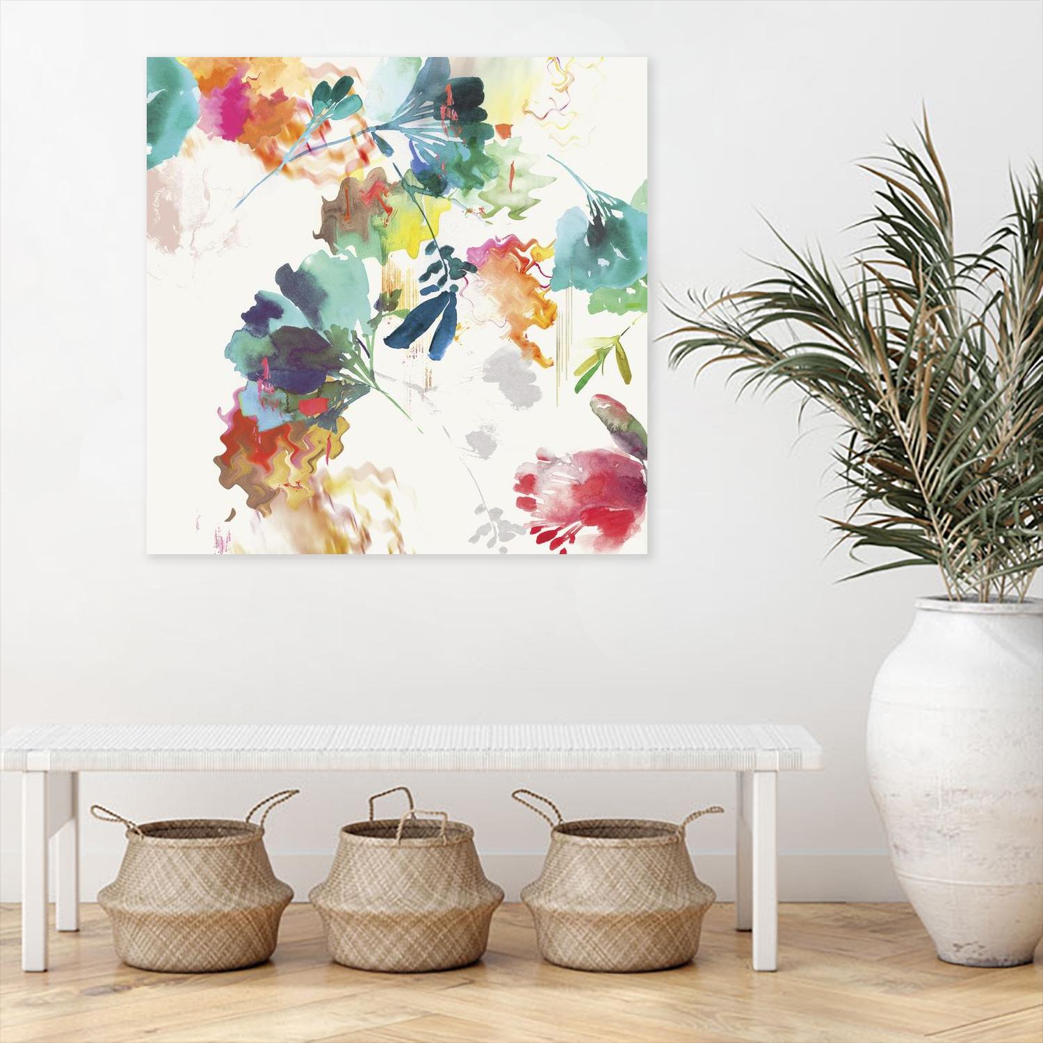 Glitchy Floral II by PI Studio on GIANT ART - blue abstract