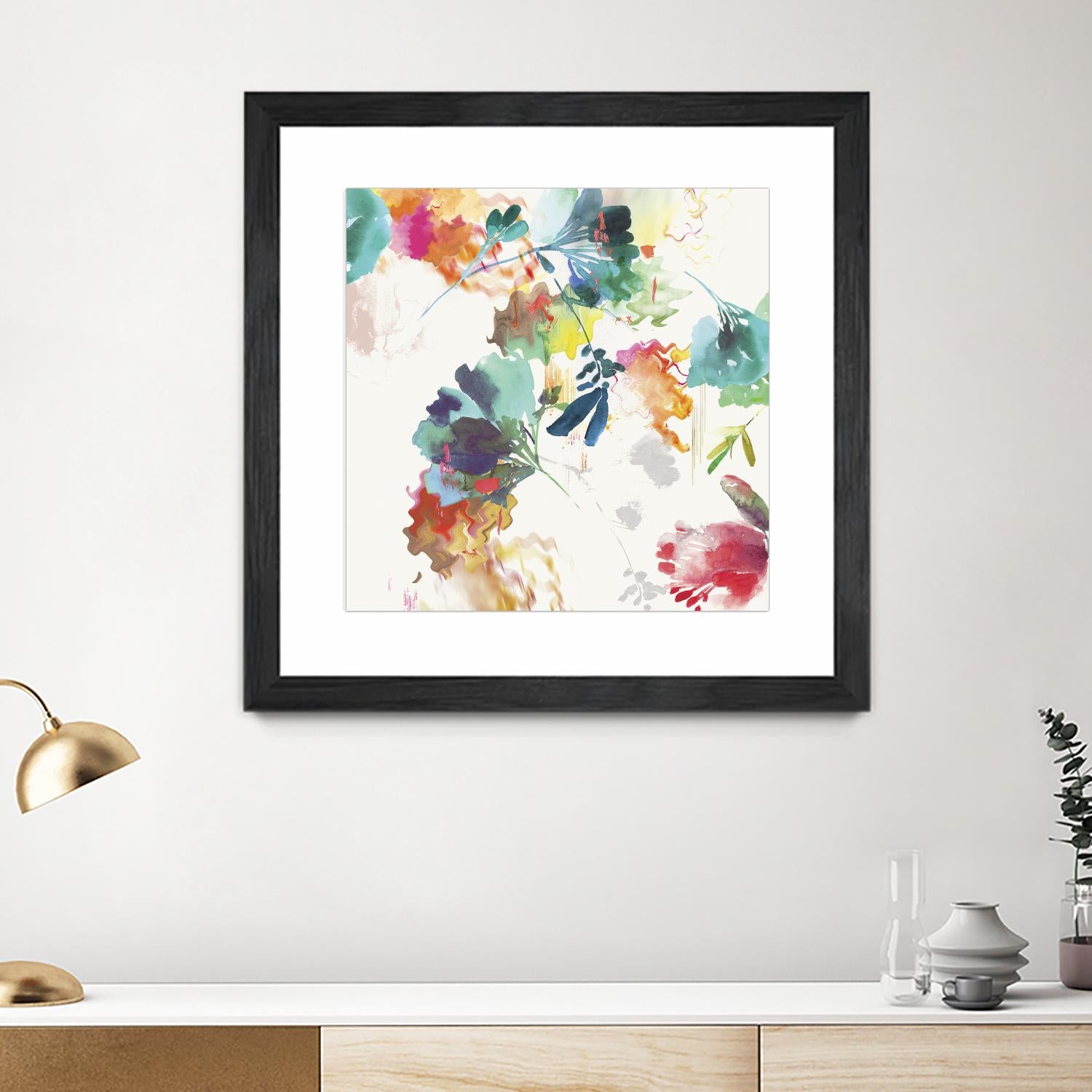 Glitchy Floral II by PI Studio on GIANT ART - blue abstract