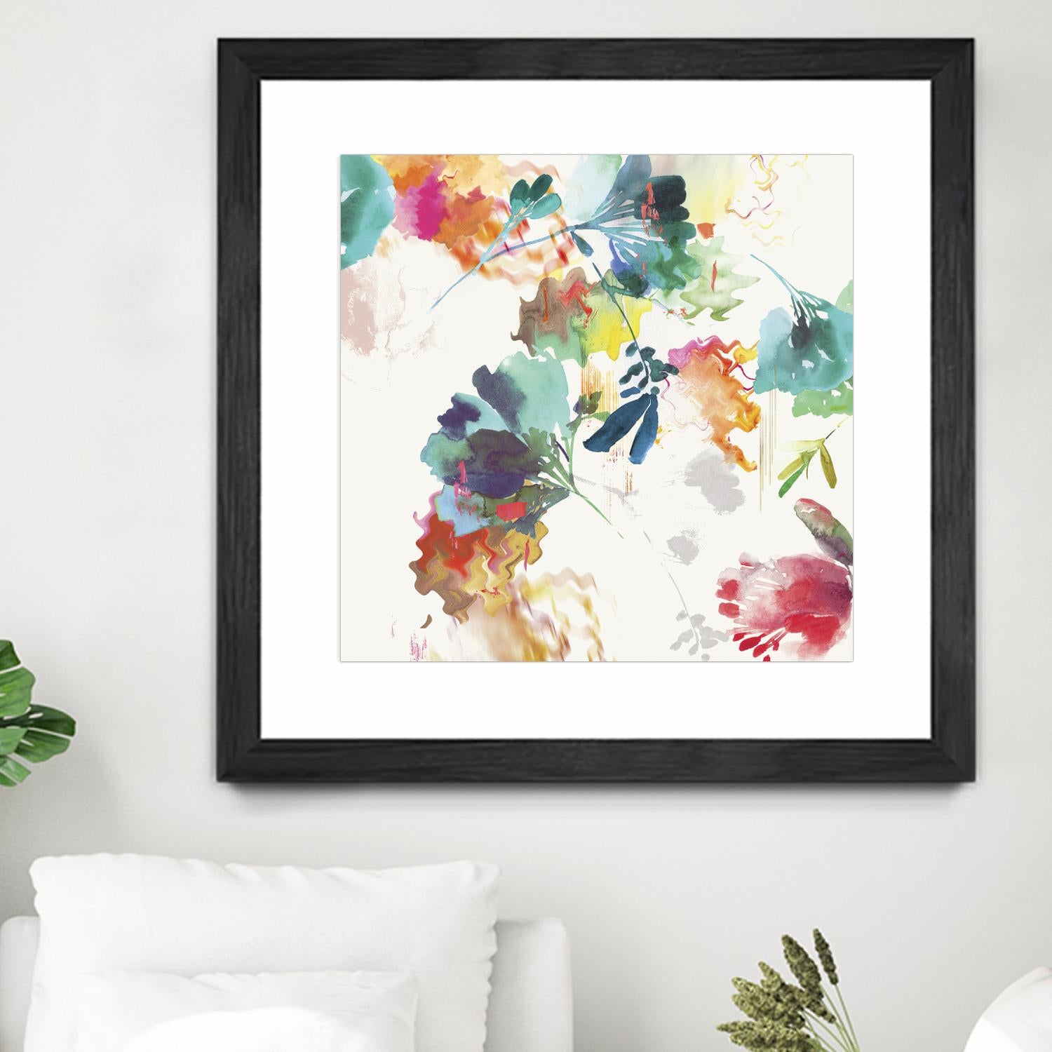 Glitchy Floral II by PI Studio on GIANT ART - blue abstract