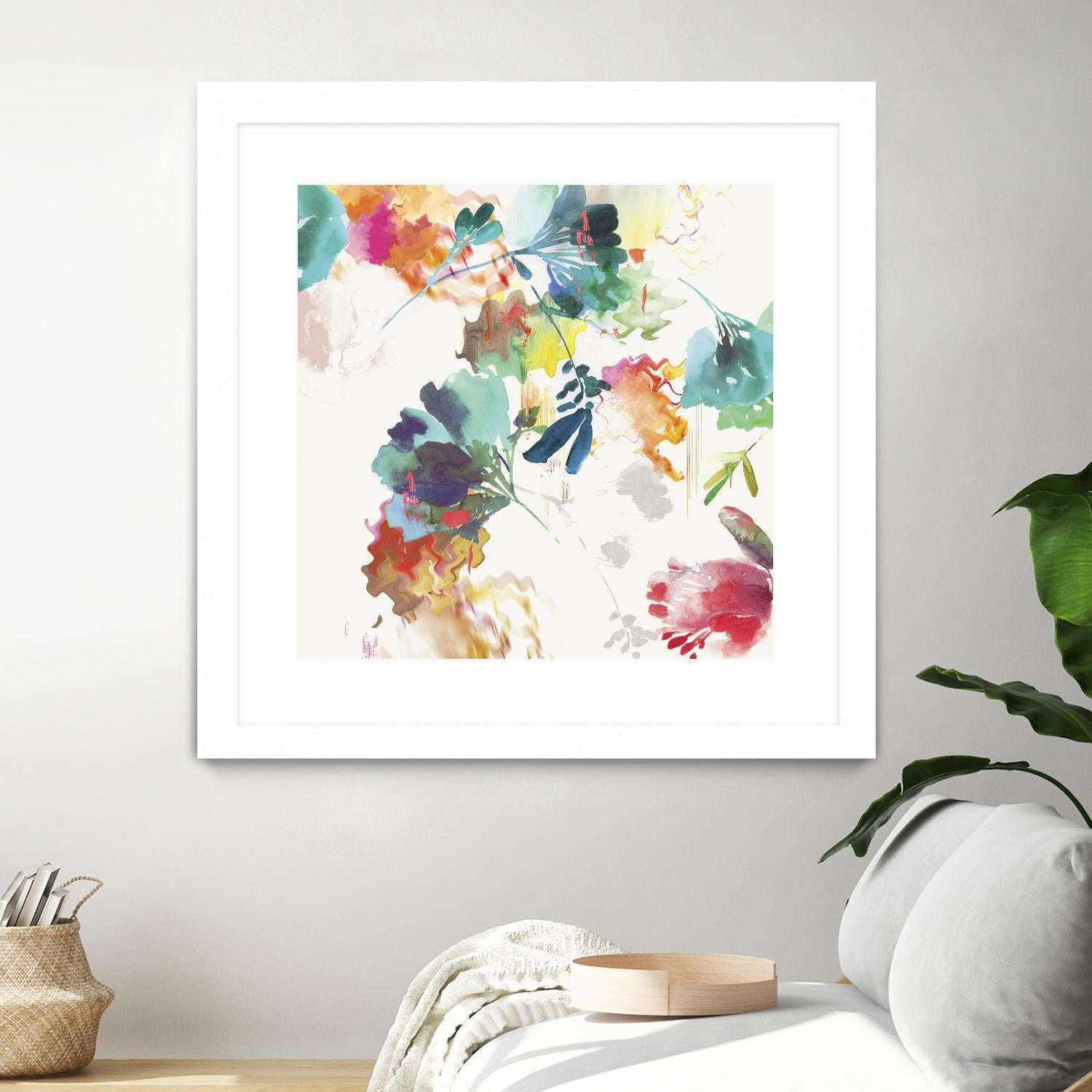 Glitchy Floral II by PI Studio on GIANT ART - blue abstract