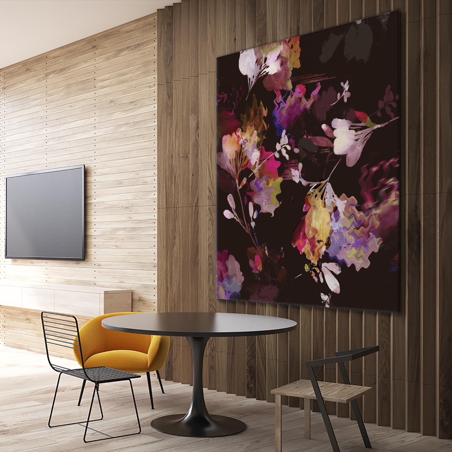 Glitchy Floral III by PI Studio on GIANT ART - pink abstract
