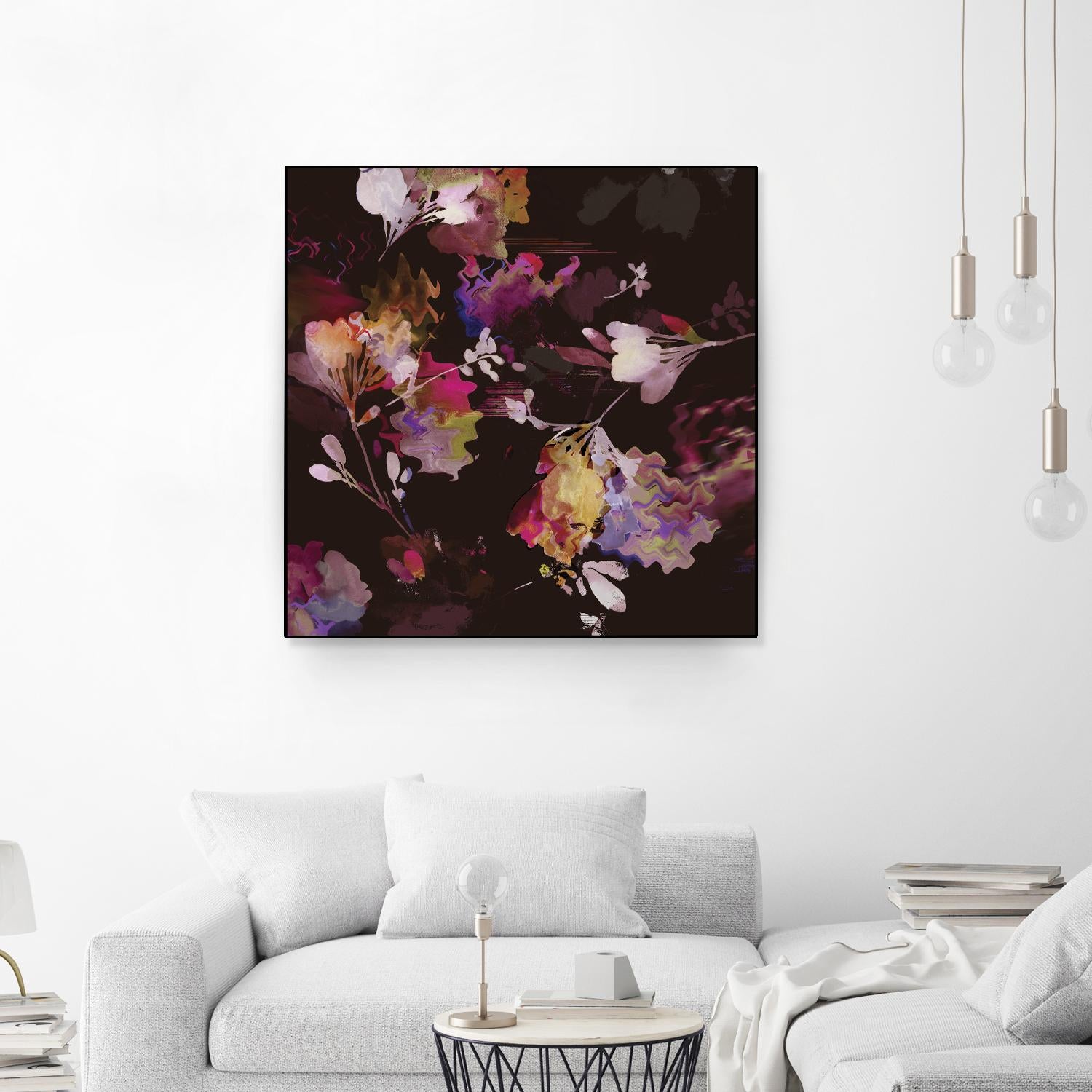 Glitchy Floral III by PI Studio on GIANT ART - pink abstract