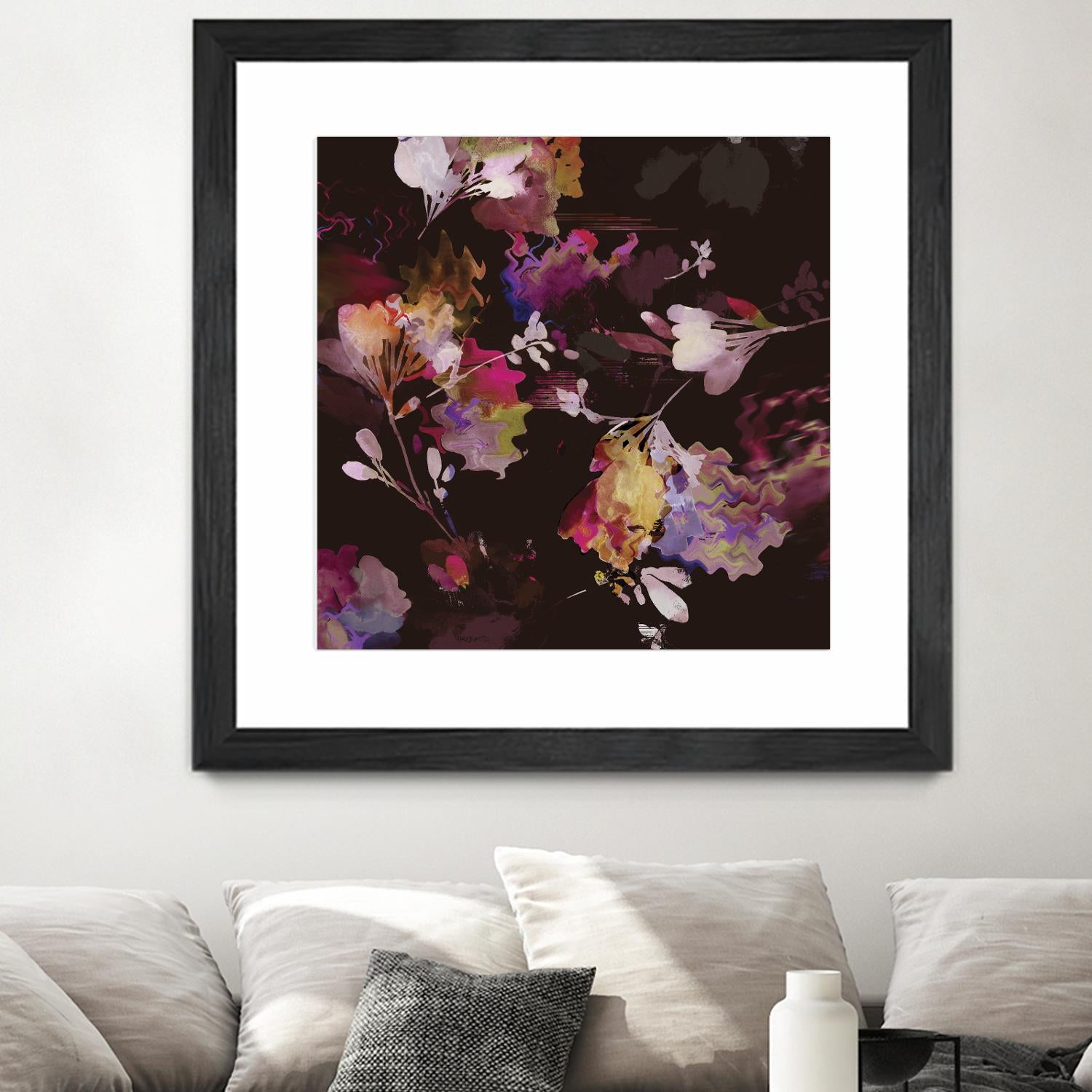 Glitchy Floral III by PI Studio on GIANT ART - pink abstract