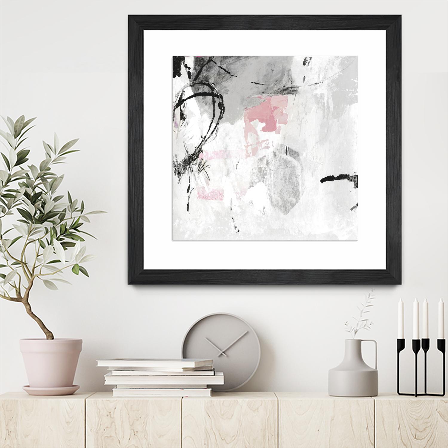 Gray Pink I by PI Studio on GIANT ART - white abstract