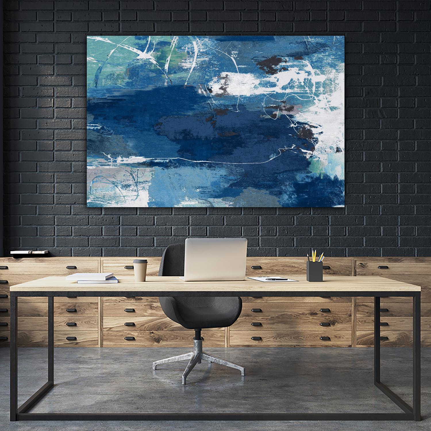 Blue Abstractions by PI Studio on GIANT ART - cyan abstract