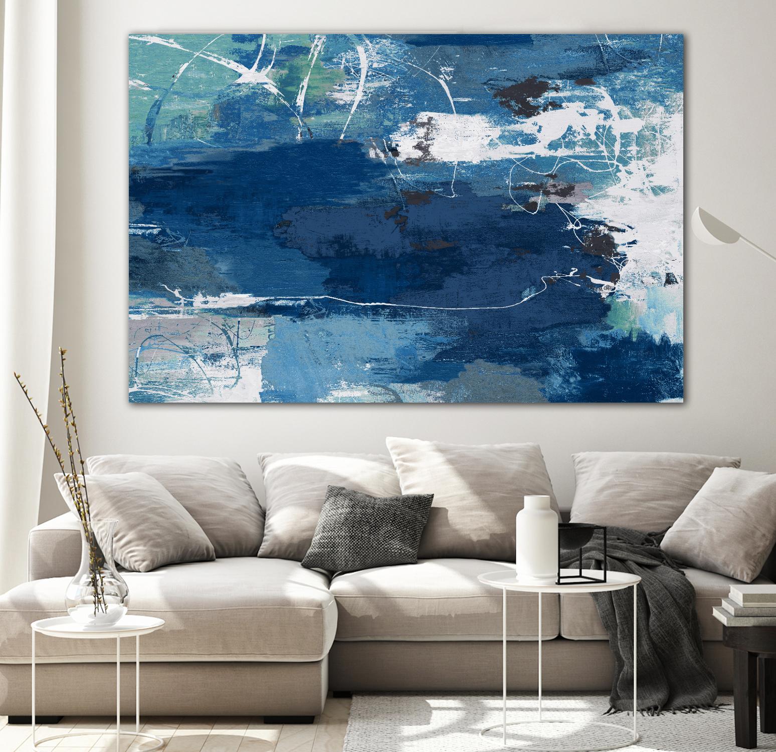 Blue Abstractions by PI Studio on GIANT ART - cyan abstract