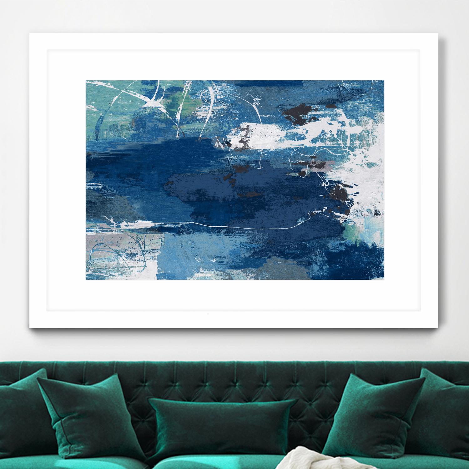 Blue Abstractions by PI Studio on GIANT ART - cyan abstract