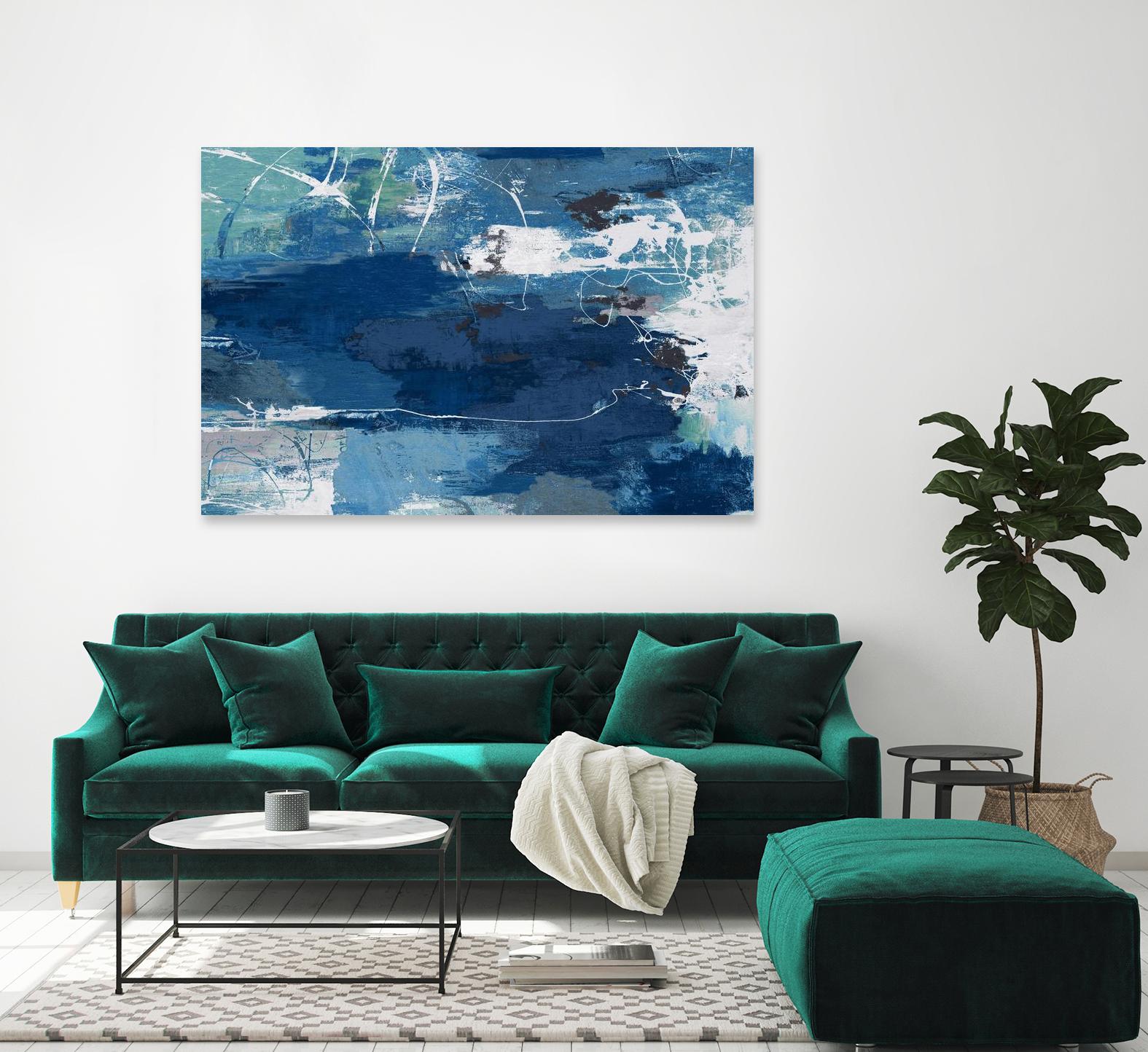 Blue Abstractions by PI Studio on GIANT ART - cyan abstract