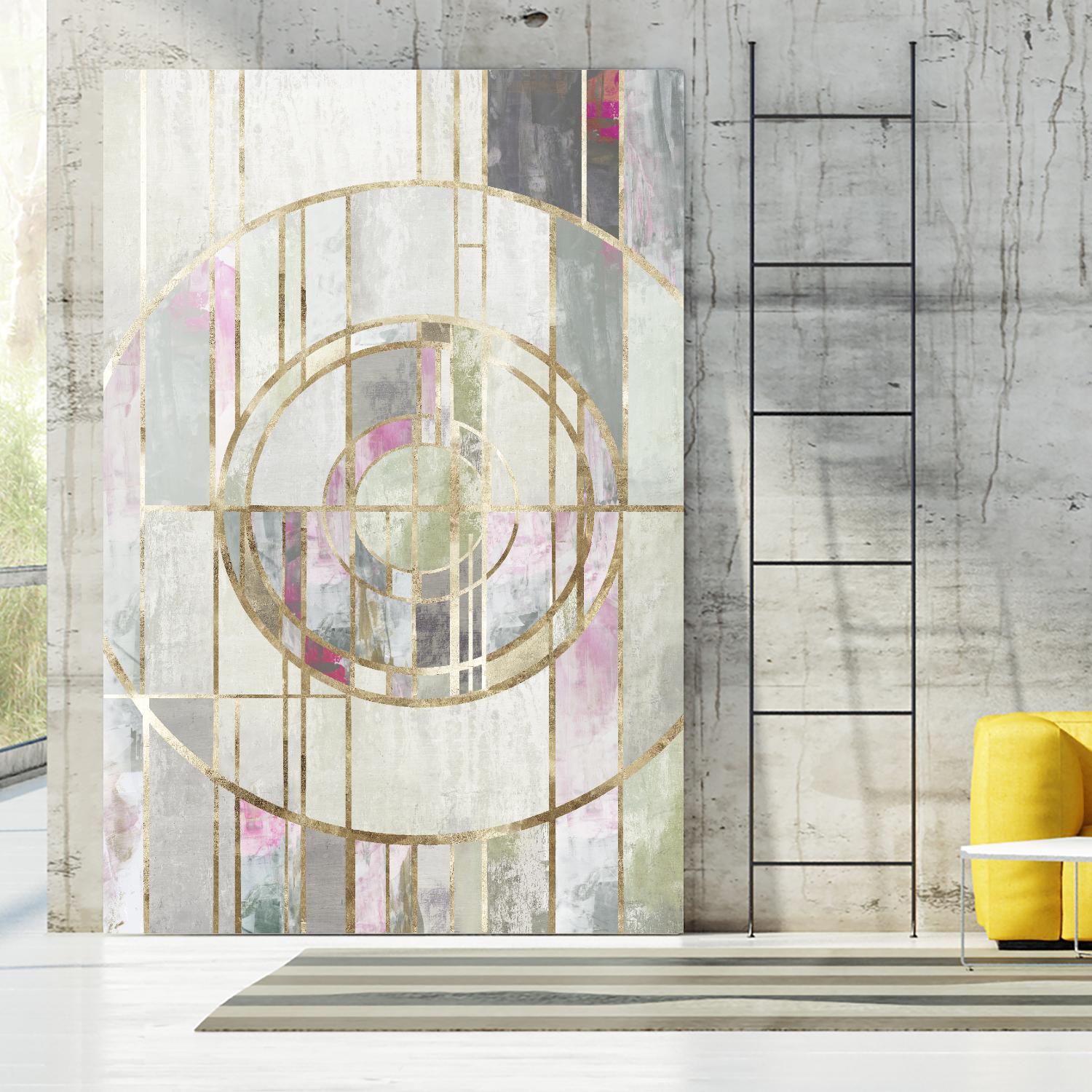 Blush Deco I by PI Studio on GIANT ART - gold abstract