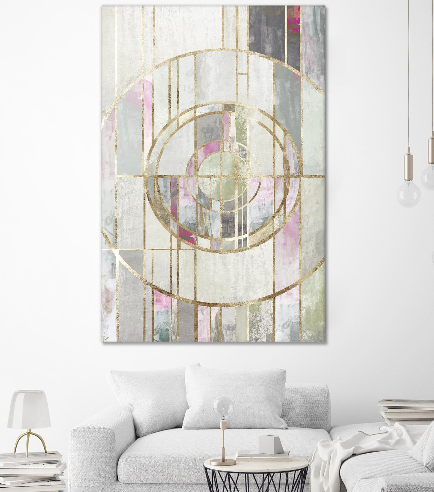 Blush Deco I by PI Studio on GIANT ART - gold abstract