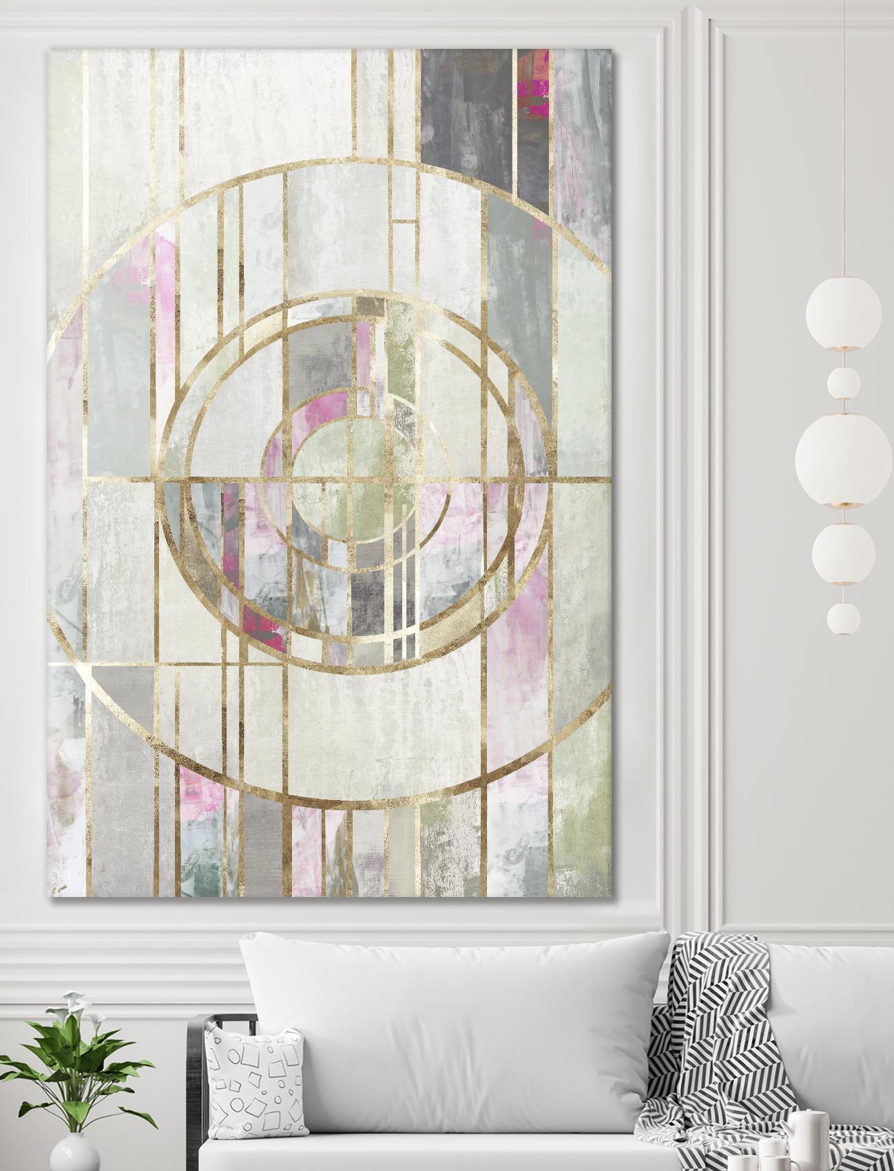 Blush Deco I by PI Studio on GIANT ART - gold abstract