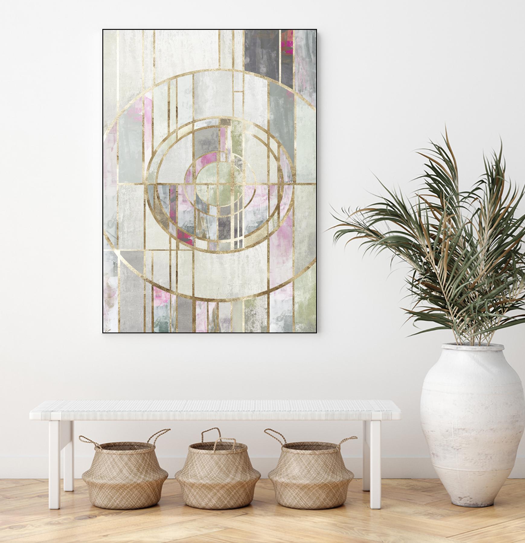 Blush Deco I by PI Studio on GIANT ART - gold abstract