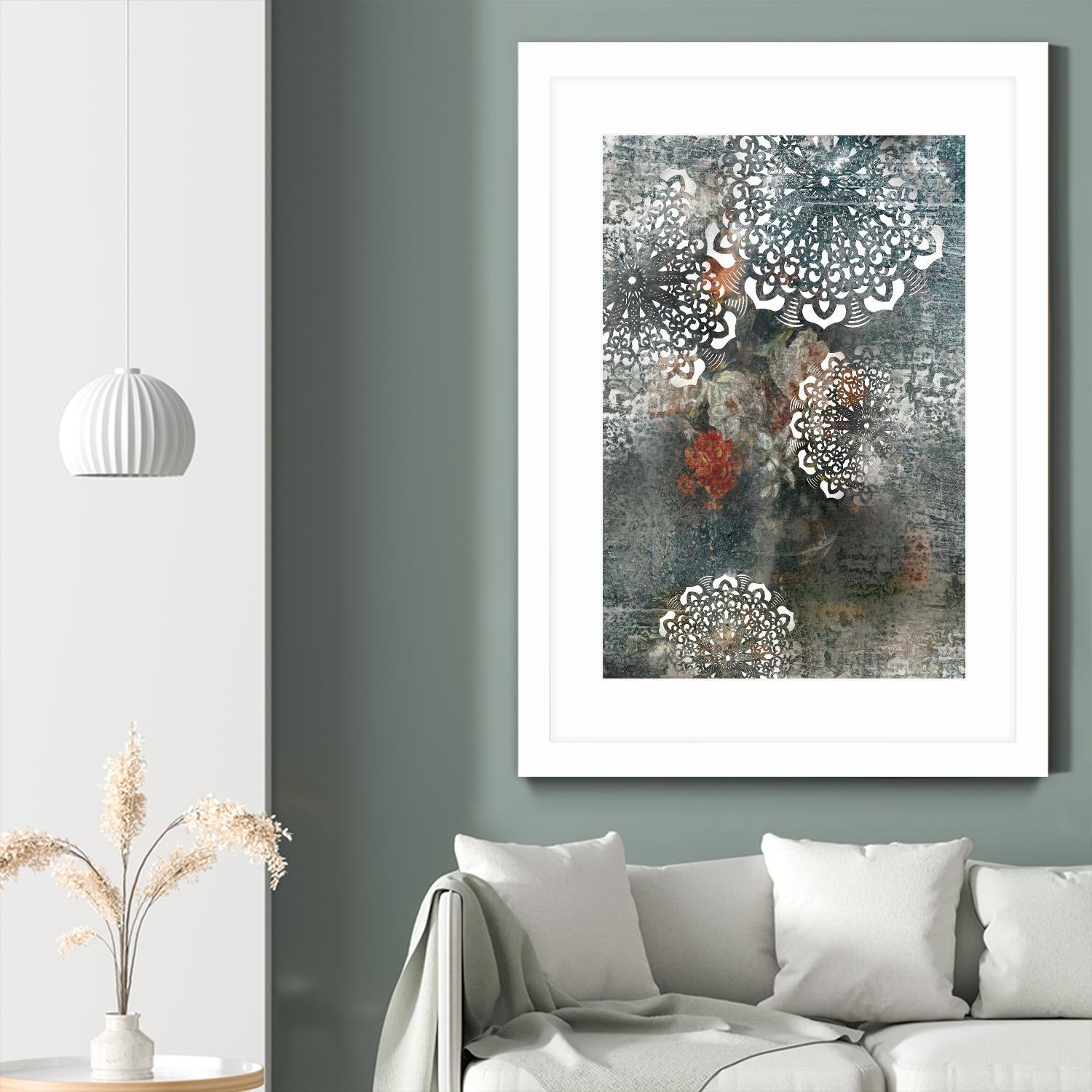 Doily II by PI Studio on GIANT ART - pink abstract