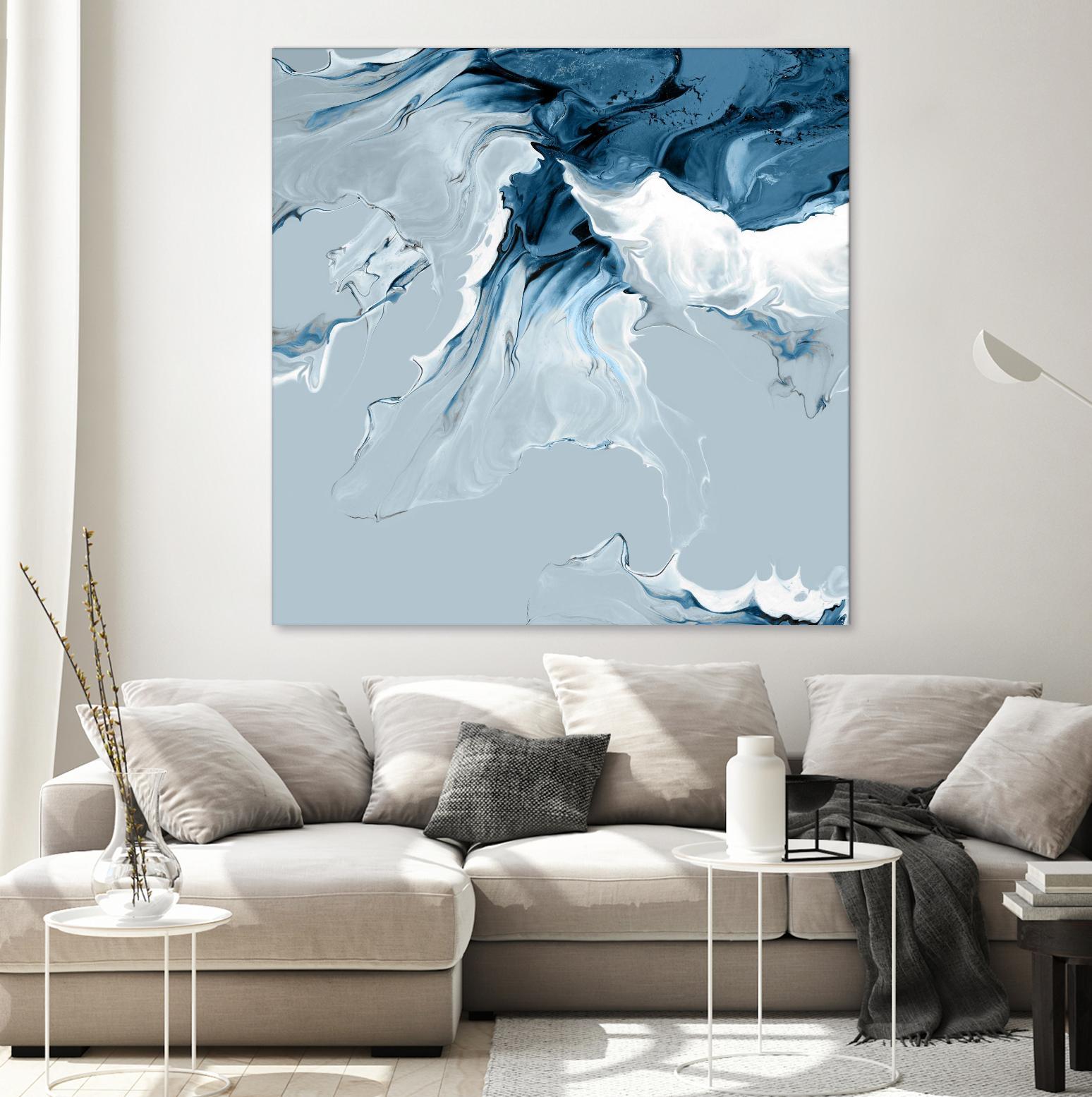 Azure Marble III by PI Studio on GIANT ART - abstract