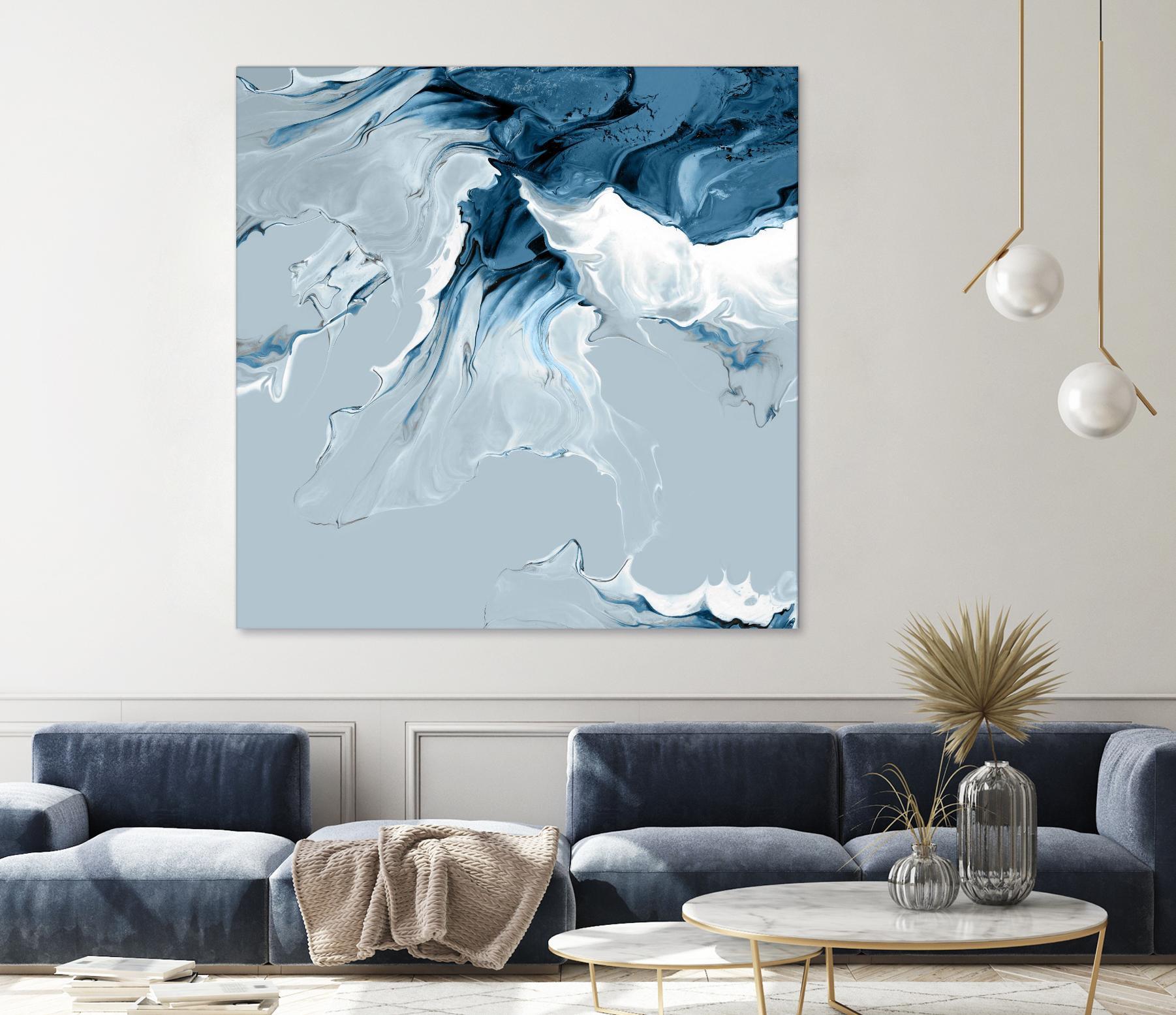Azure Marble III by PI Studio on GIANT ART - abstract