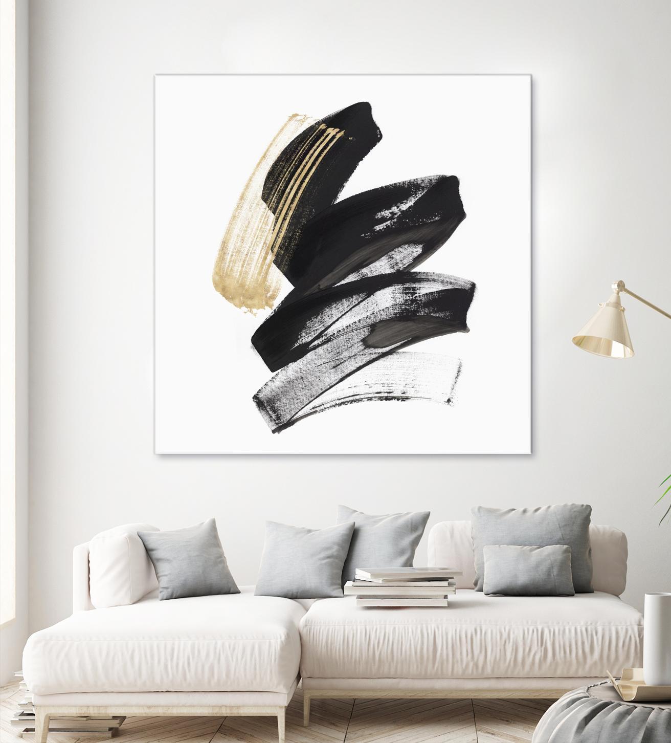 Golden Brushstroke I by PI Studio on GIANT ART - gold abstract abstract