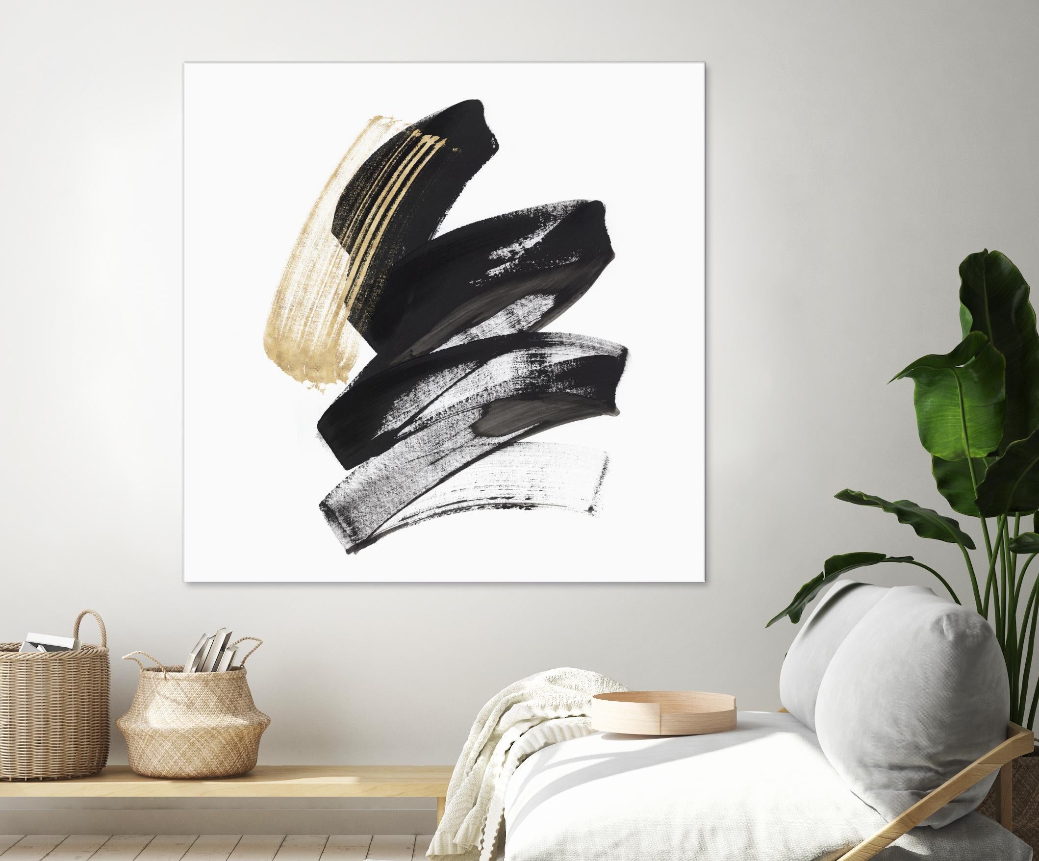 Golden Brushstroke I by PI Studio on GIANT ART - gold abstract abstract