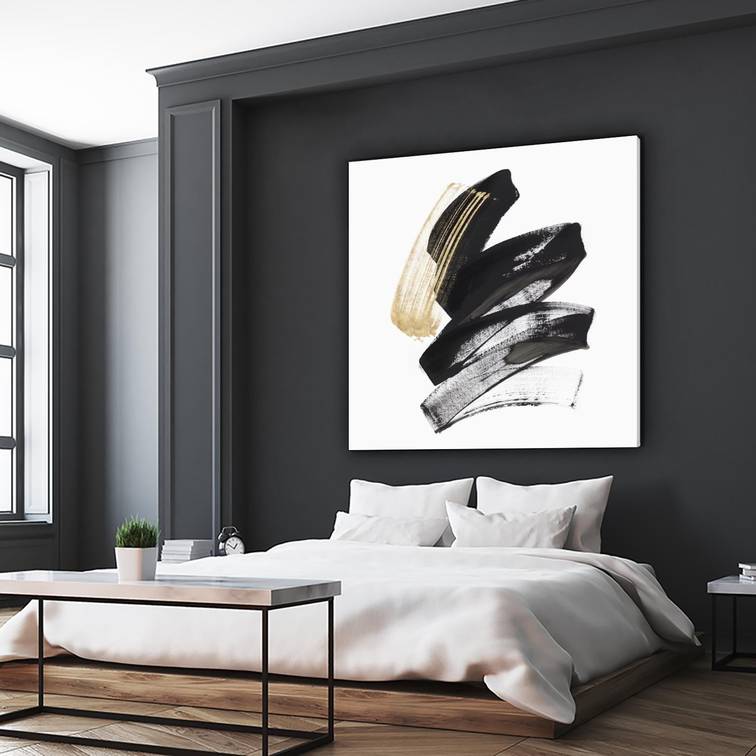 Golden Brushstroke I by PI Studio on GIANT ART - gold abstract abstract