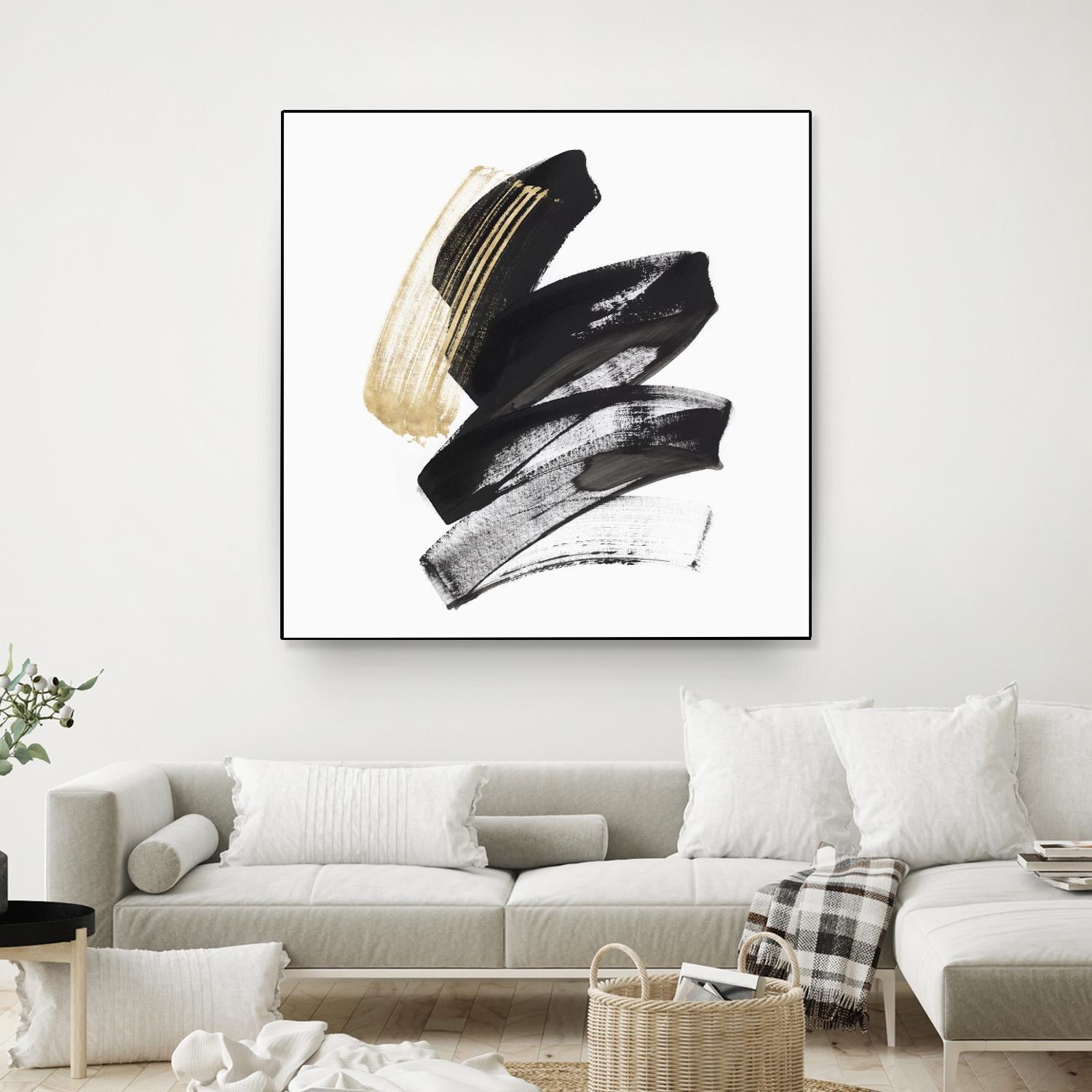 Golden Brushstroke I by PI Studio on GIANT ART - gold abstract abstract