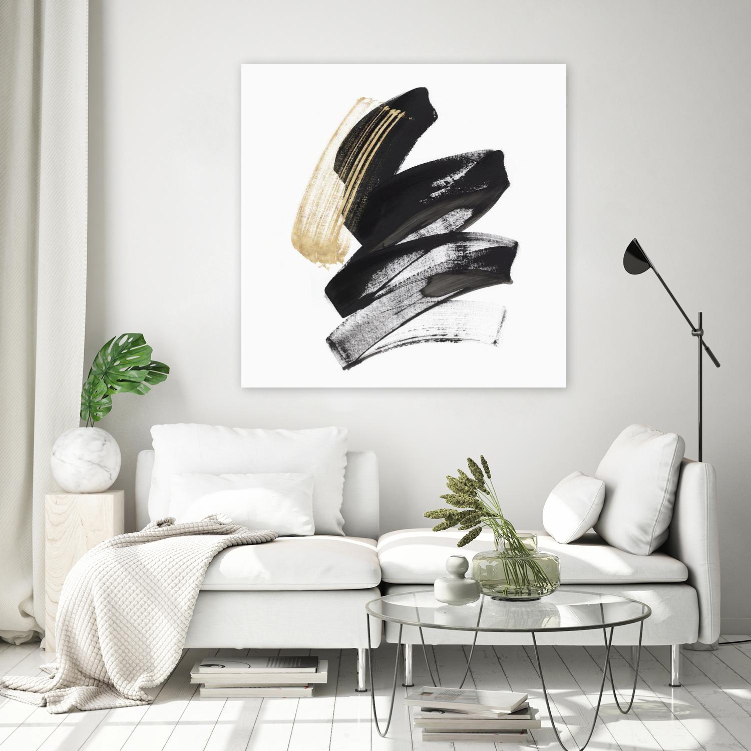 Golden Brushstroke I by PI Studio on GIANT ART - gold abstract abstract