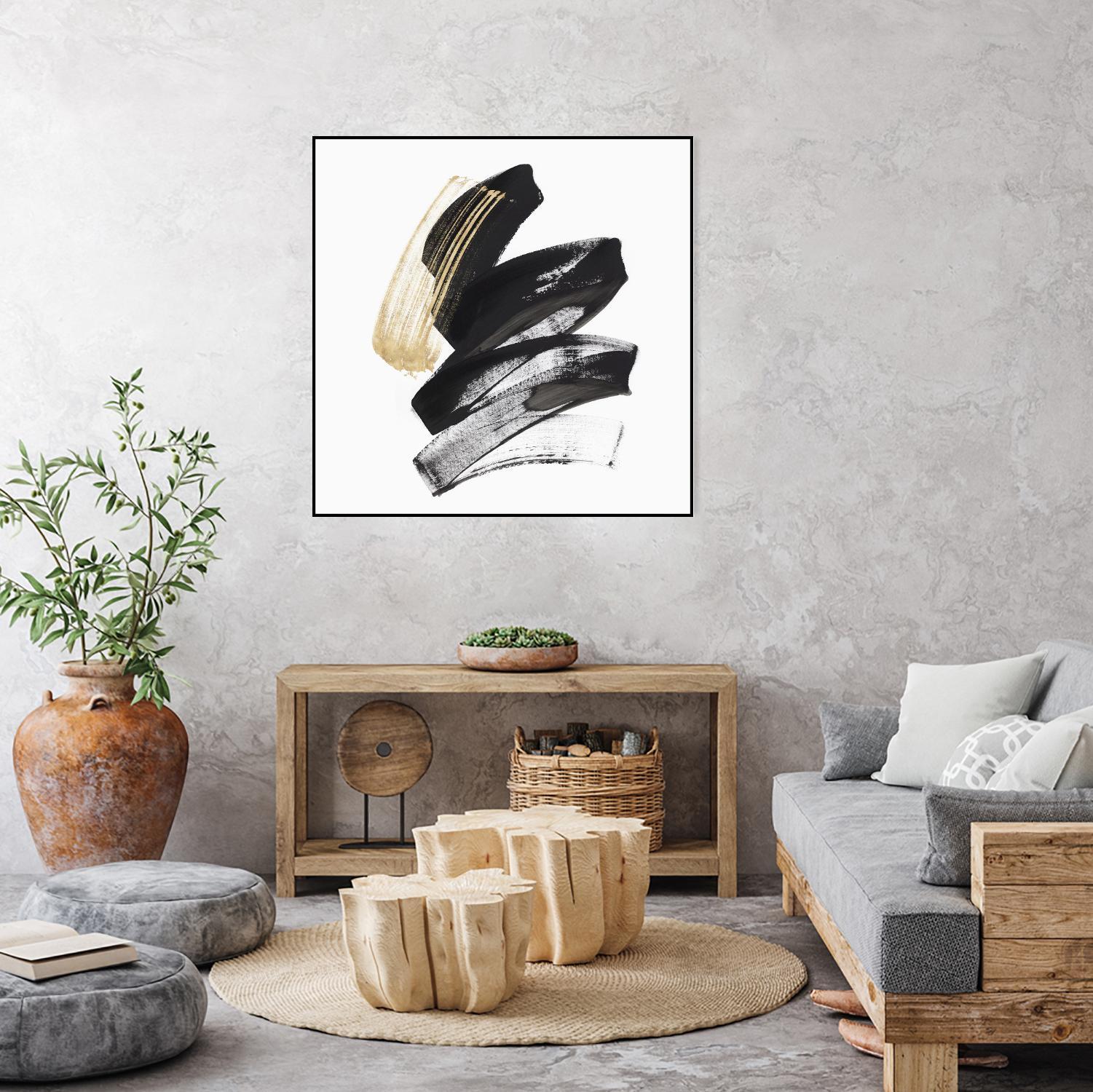 Golden Brushstroke I by PI Studio on GIANT ART - gold abstract abstract