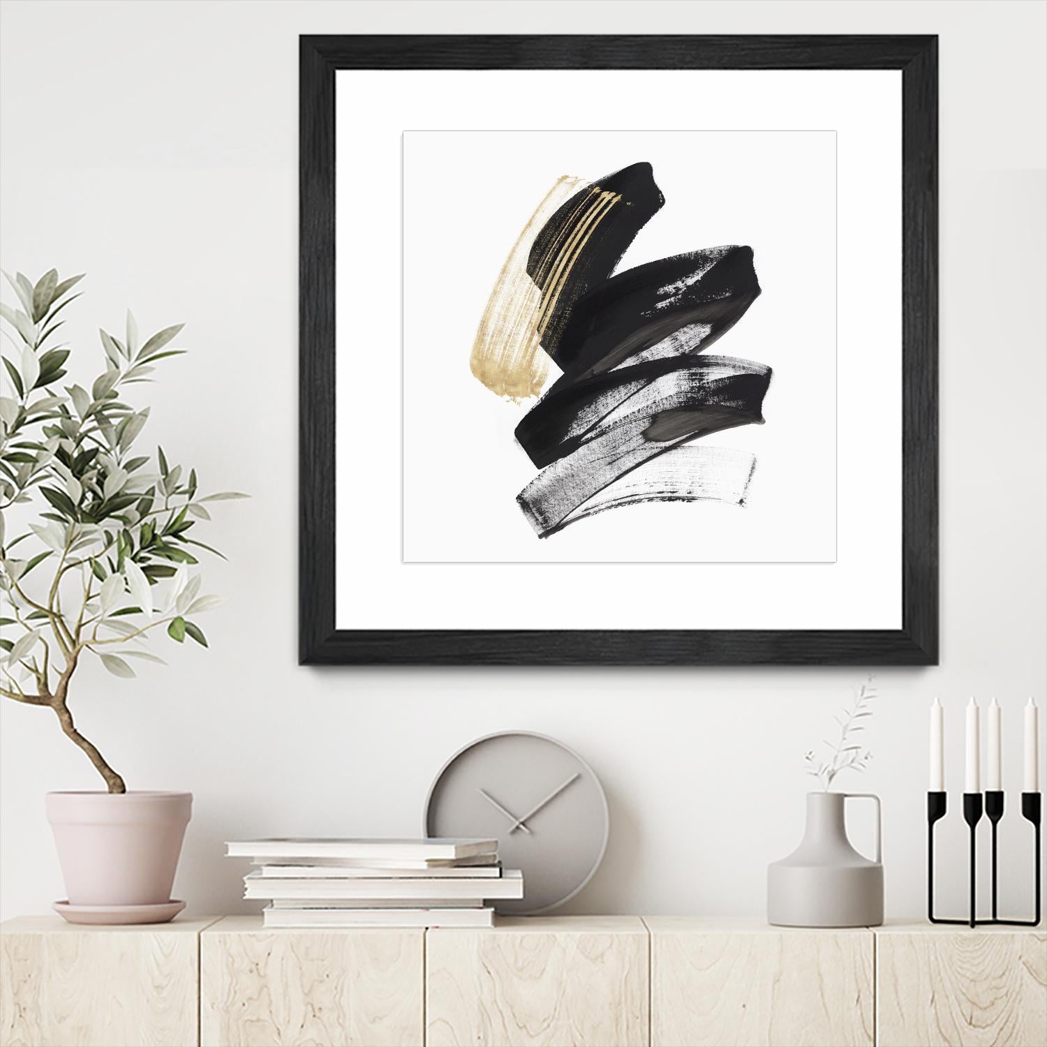 Golden Brushstroke I by PI Studio on GIANT ART - gold abstract abstract