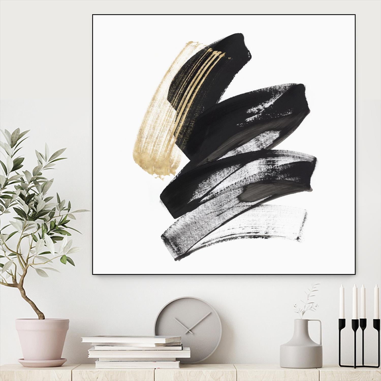 Golden Brushstroke I by PI Studio on GIANT ART - gold abstract abstract