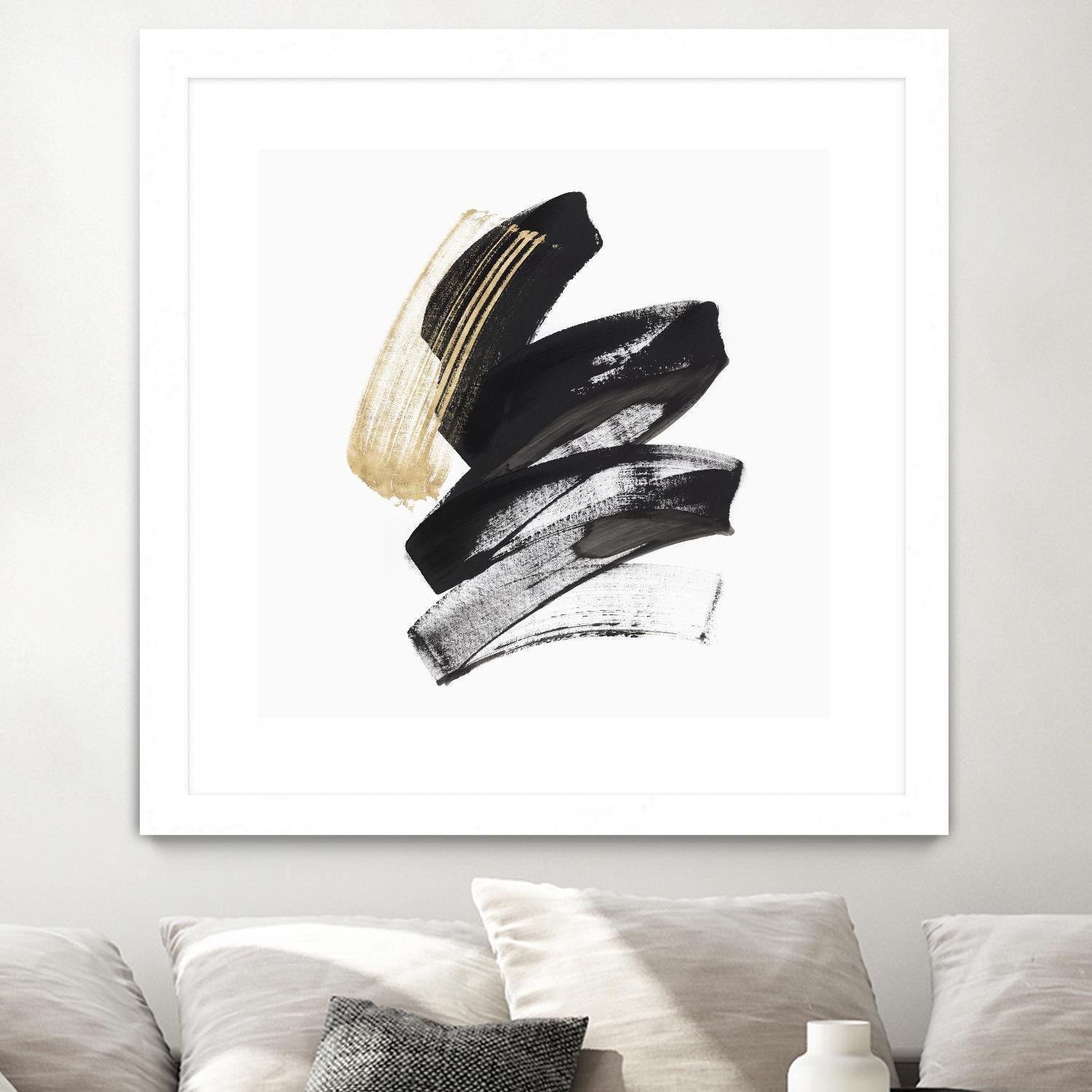 Golden Brushstroke I by PI Studio on GIANT ART - gold abstract abstract