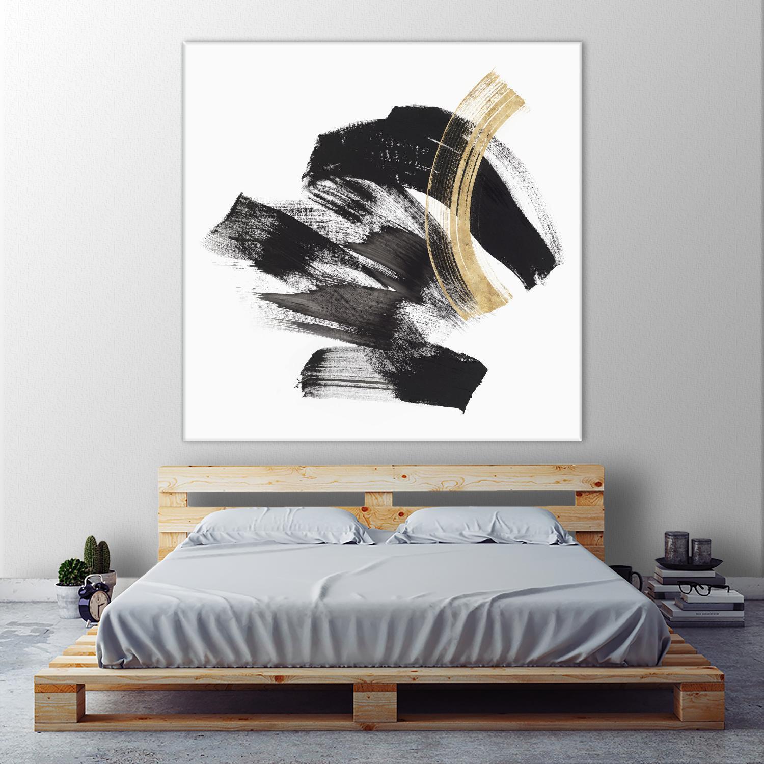 Golden Brushstroke II by PI Studio on GIANT ART - gold abstract abstract