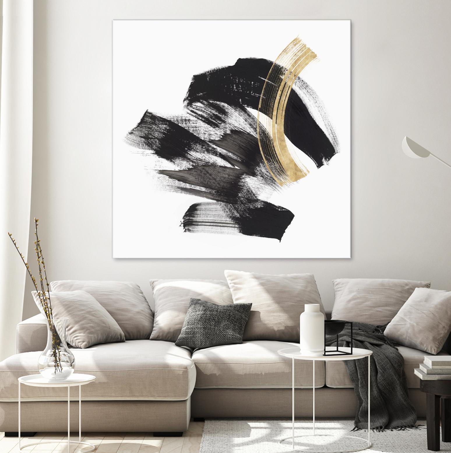 Golden Brushstroke II by PI Studio on GIANT ART - gold abstract abstract