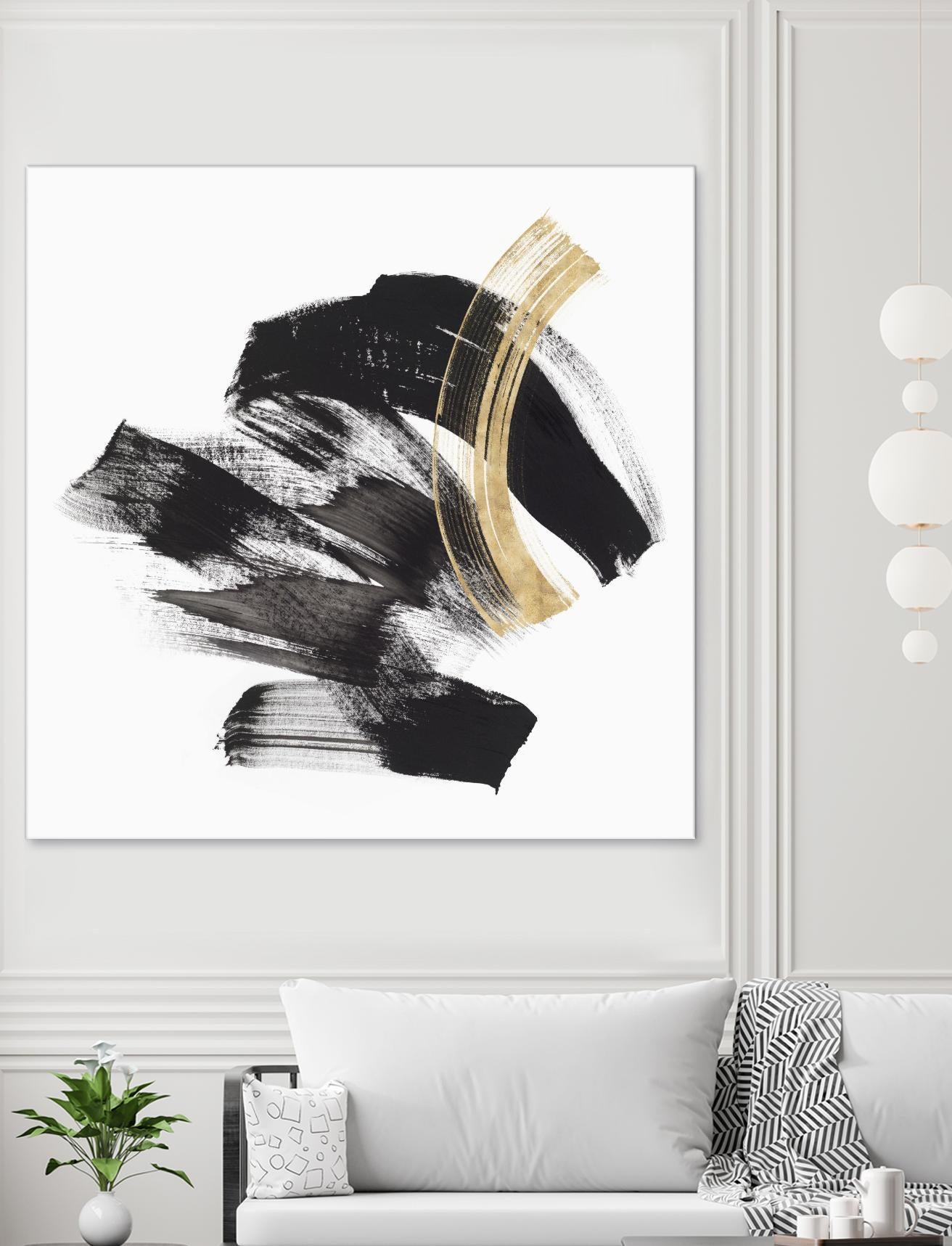 Golden Brushstroke II by PI Studio on GIANT ART - gold abstract abstract