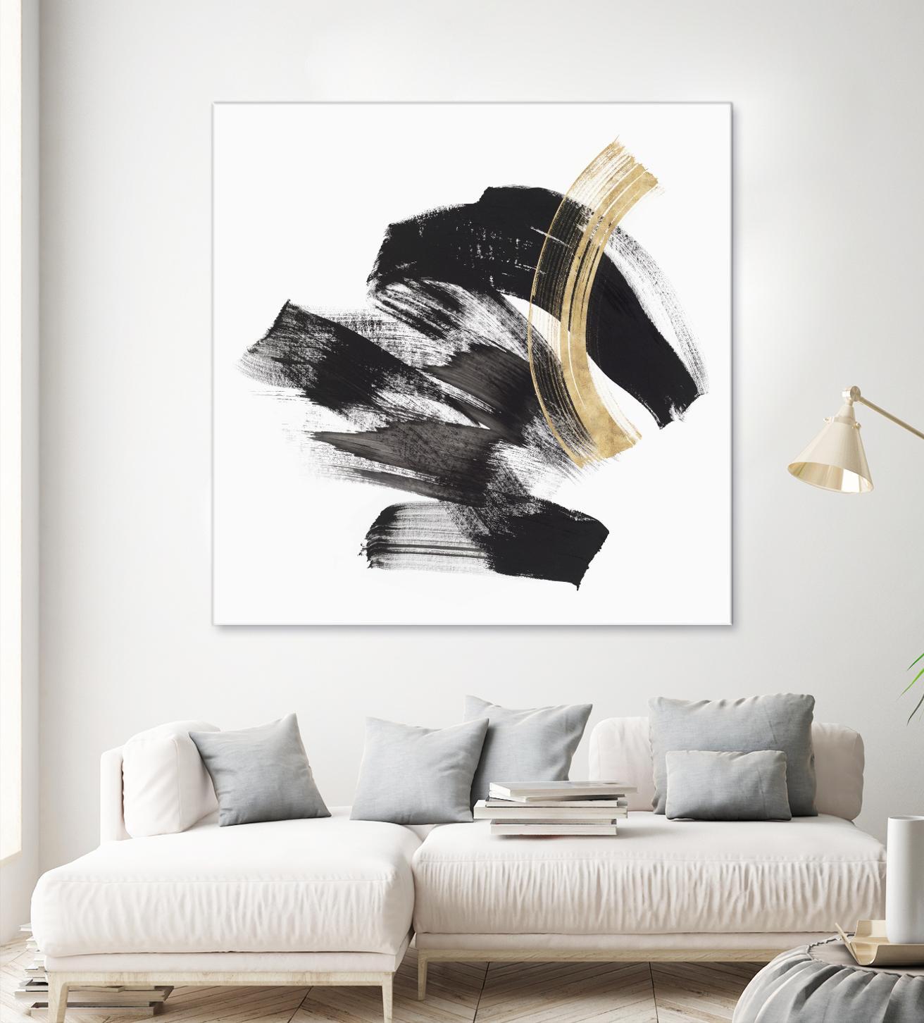 Golden Brushstroke II by PI Studio on GIANT ART - gold abstract abstract