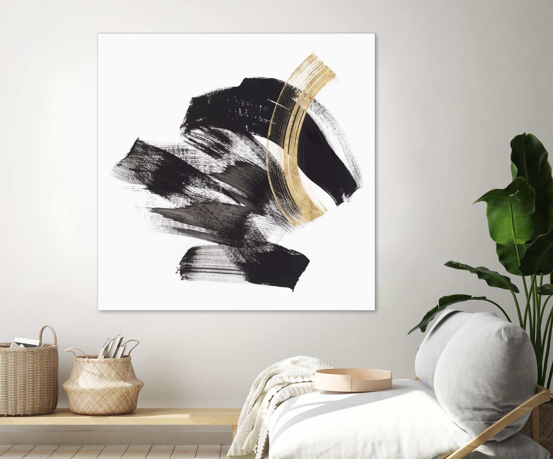 Golden Brushstroke II by PI Studio on GIANT ART - gold abstract abstract