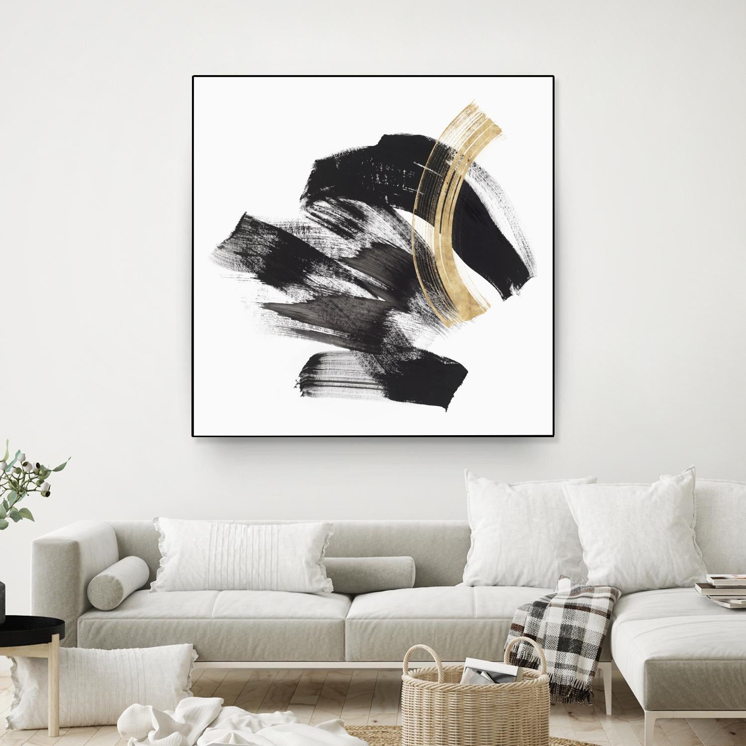Golden Brushstroke II by PI Studio on GIANT ART - gold abstract abstract