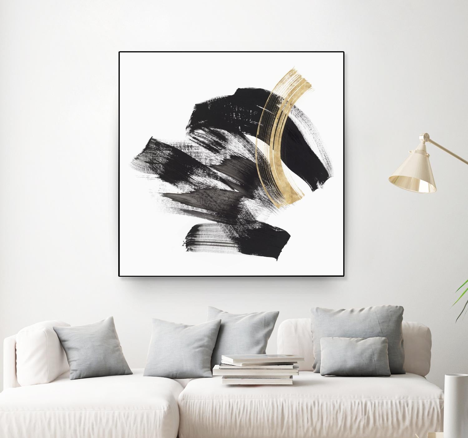 Golden Brushstroke II by PI Studio on GIANT ART - gold abstract abstract