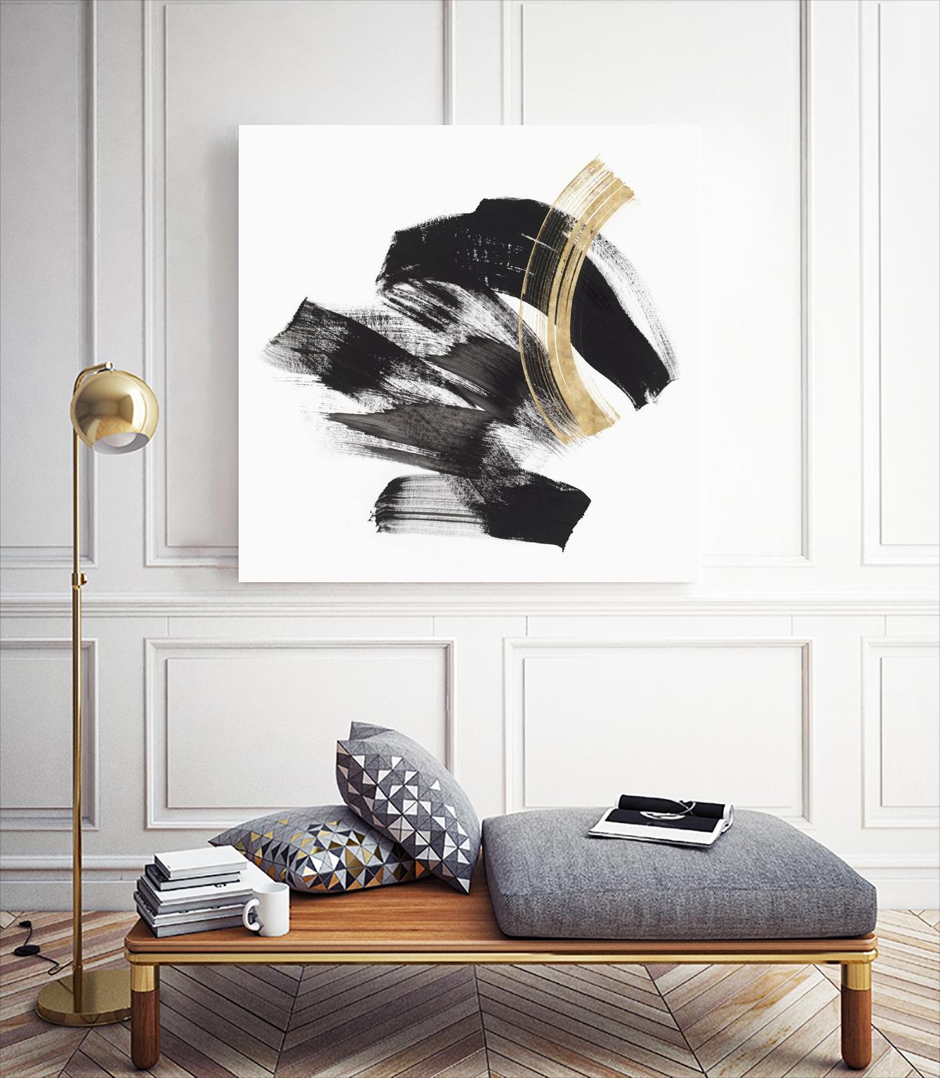 Golden Brushstroke II by PI Studio on GIANT ART - gold abstract abstract