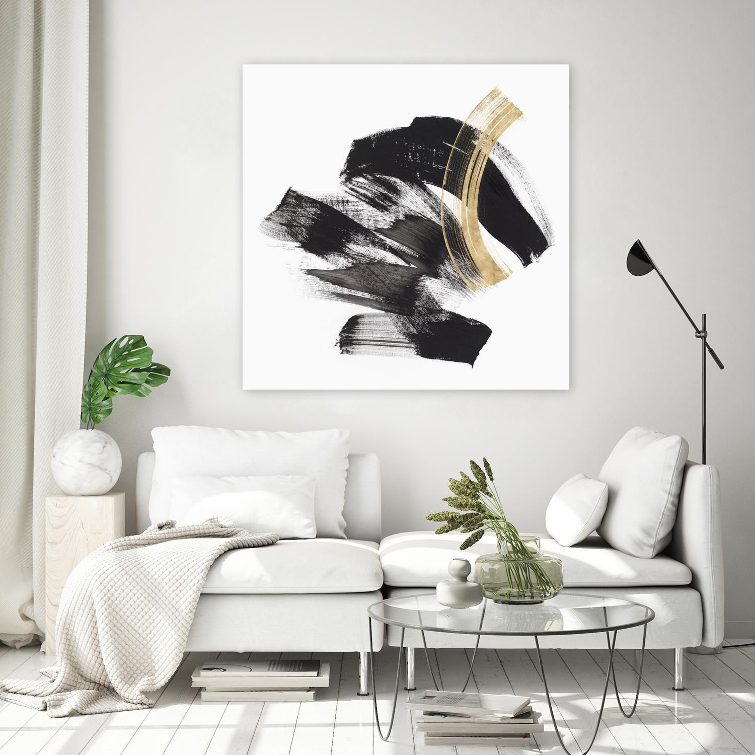 Golden Brushstroke II by PI Studio on GIANT ART - gold abstract abstract