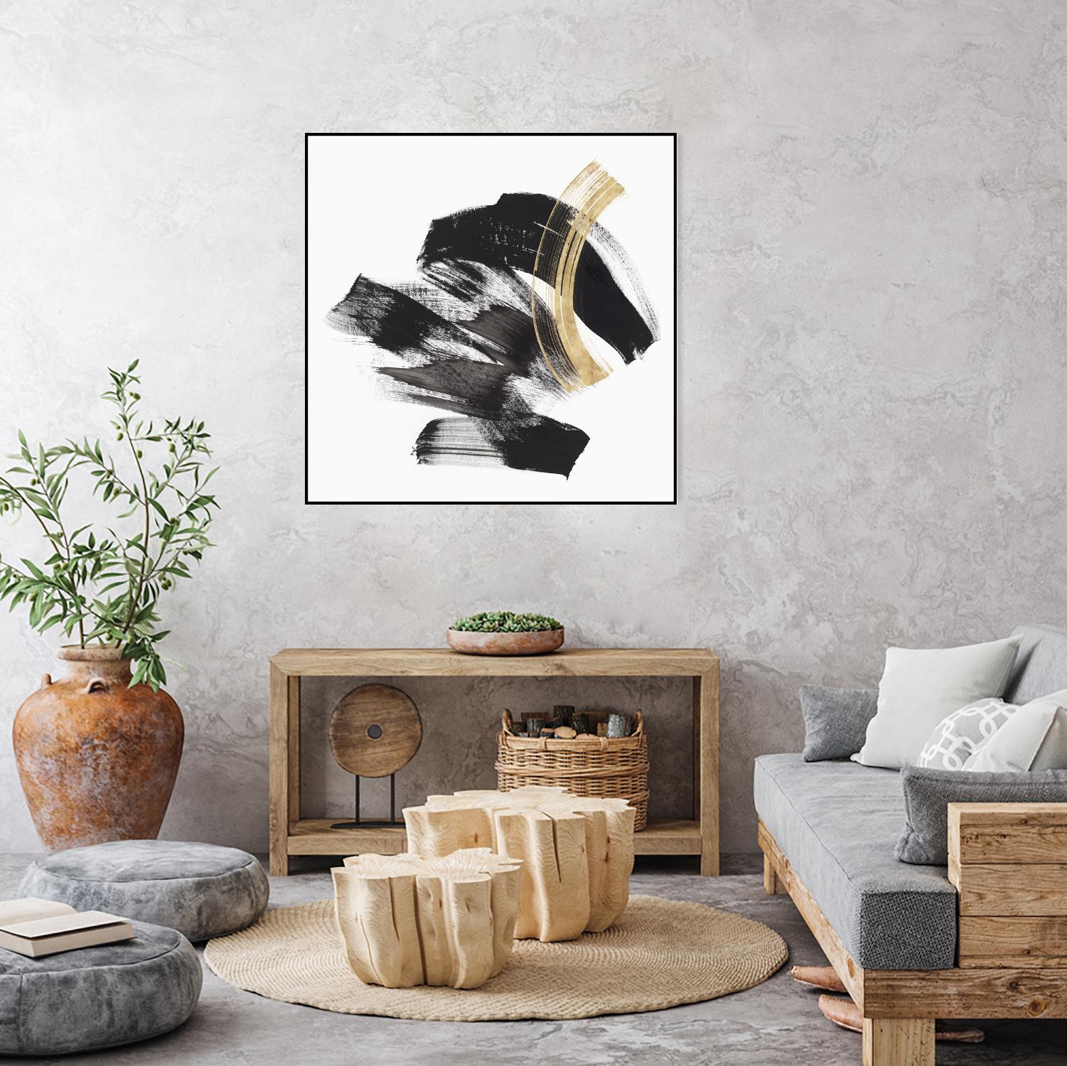 Golden Brushstroke II by PI Studio on GIANT ART - gold abstract abstract