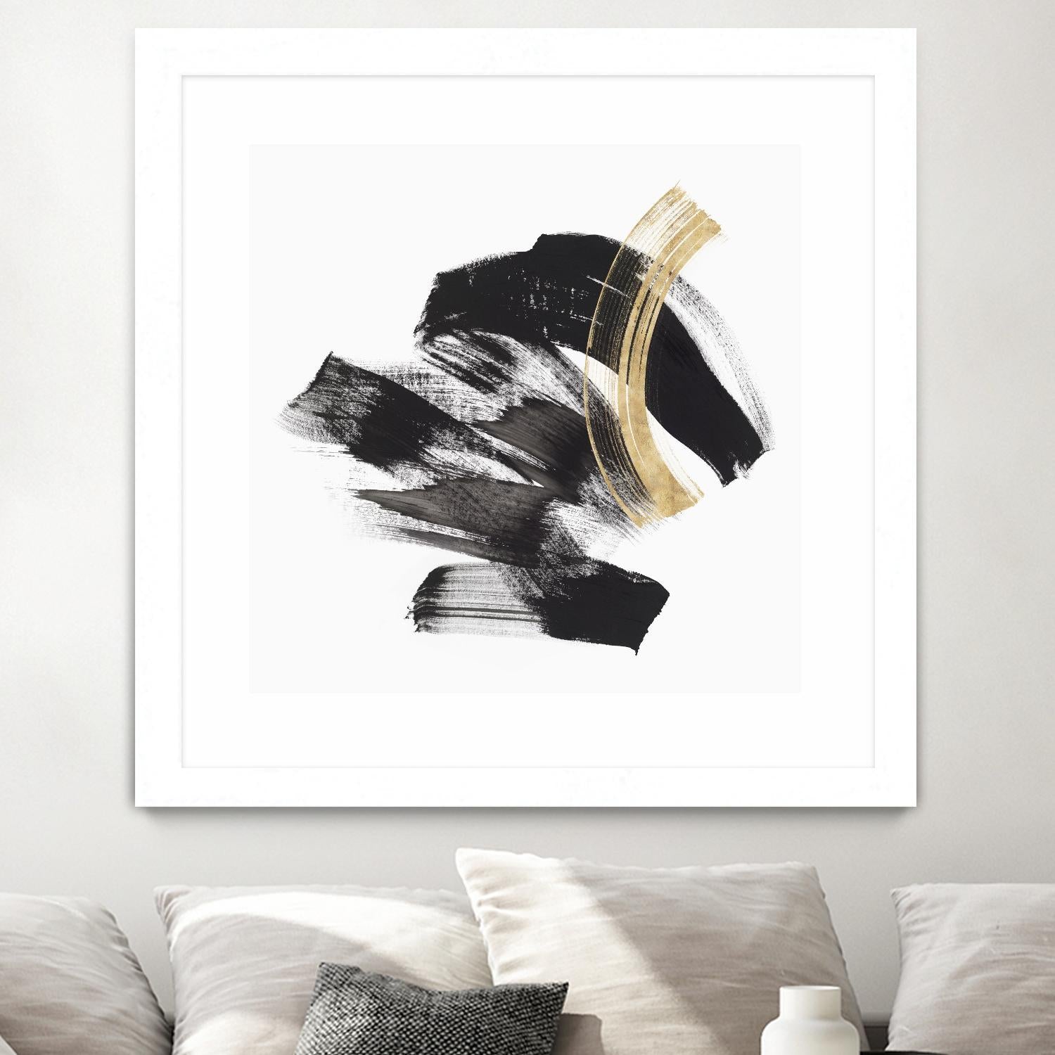 Golden Brushstroke II by PI Studio on GIANT ART - gold abstract abstract