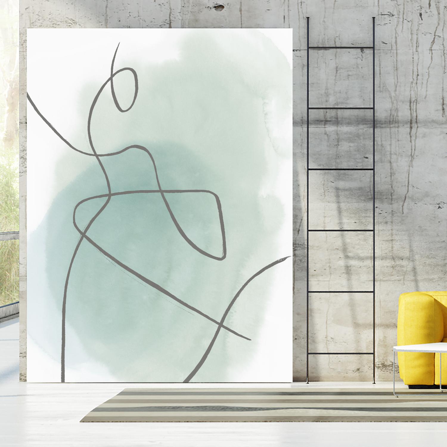 Follow Green II by PI  Studio on GIANT ART - green linear lines