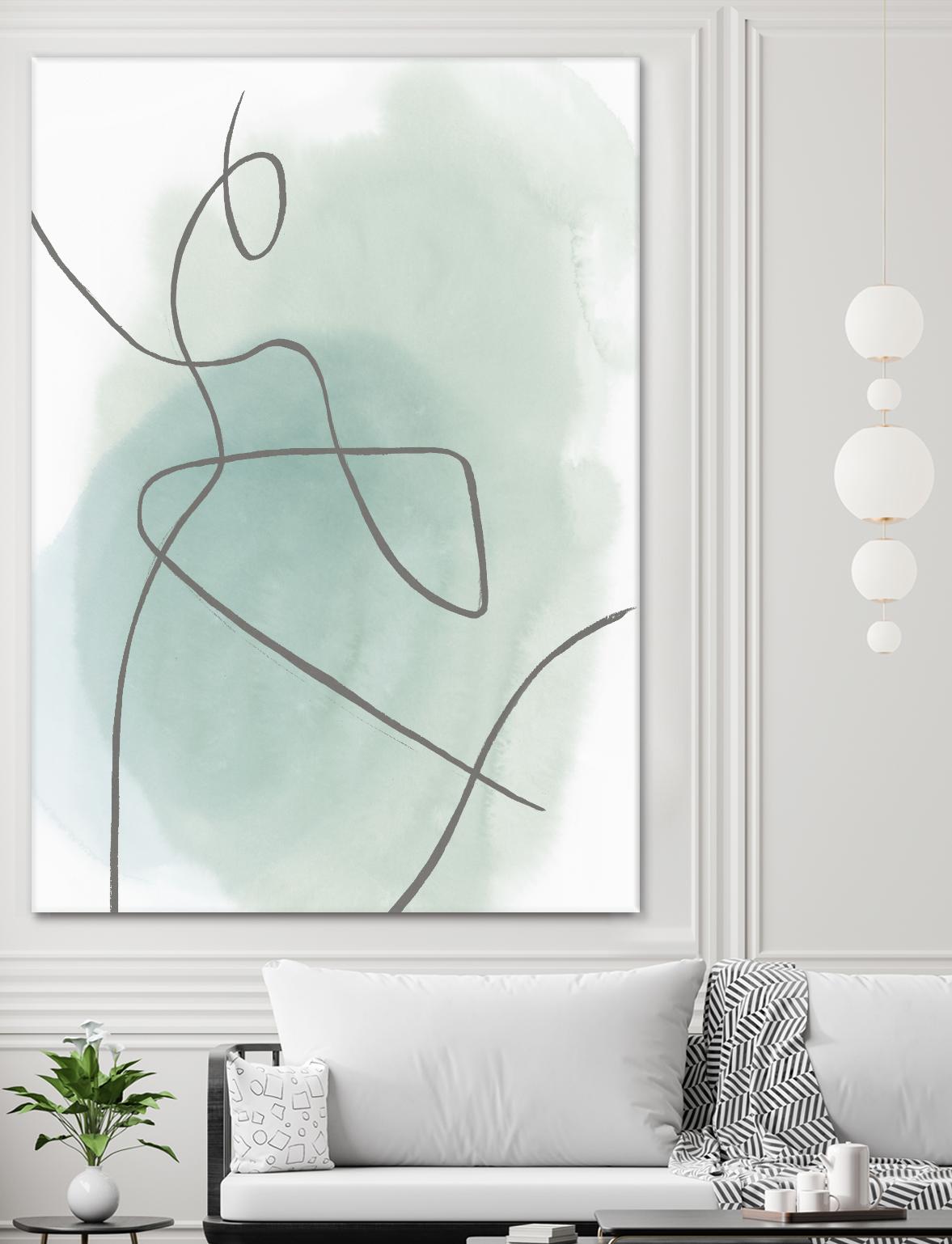 Follow Green II by PI  Studio on GIANT ART - green linear lines