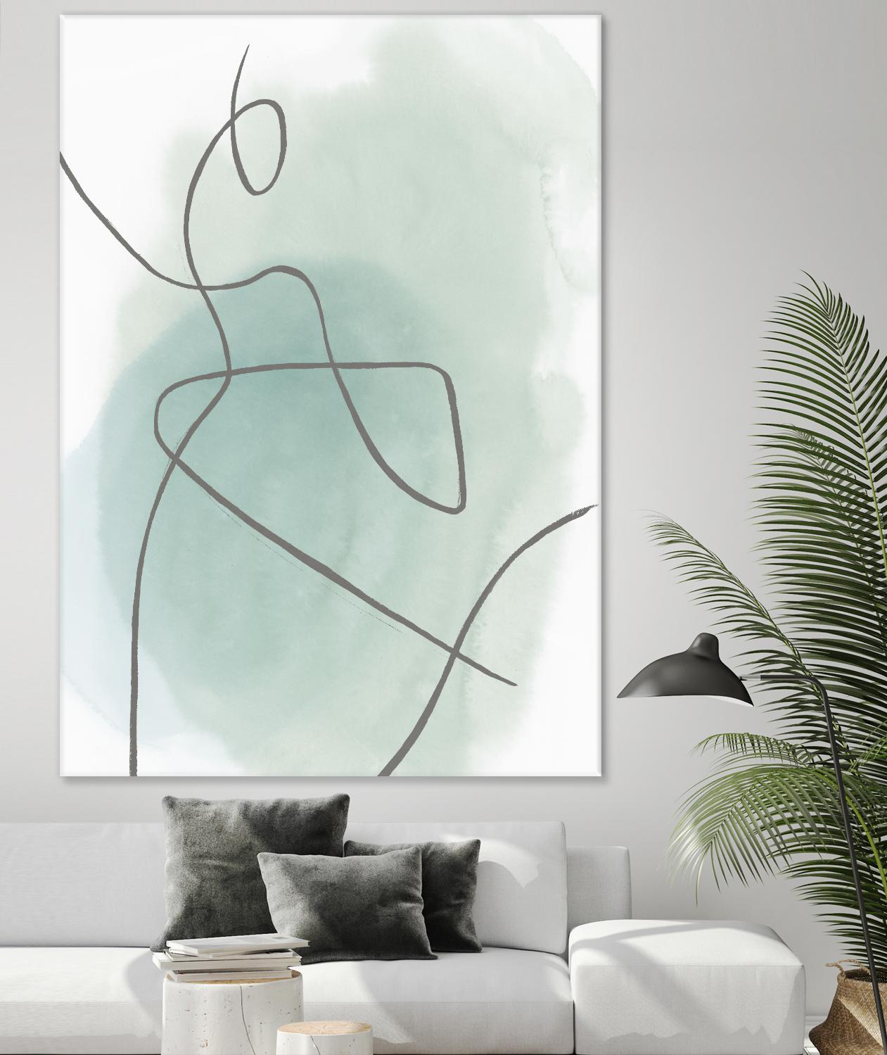 Follow Green II by PI  Studio on GIANT ART - green linear lines