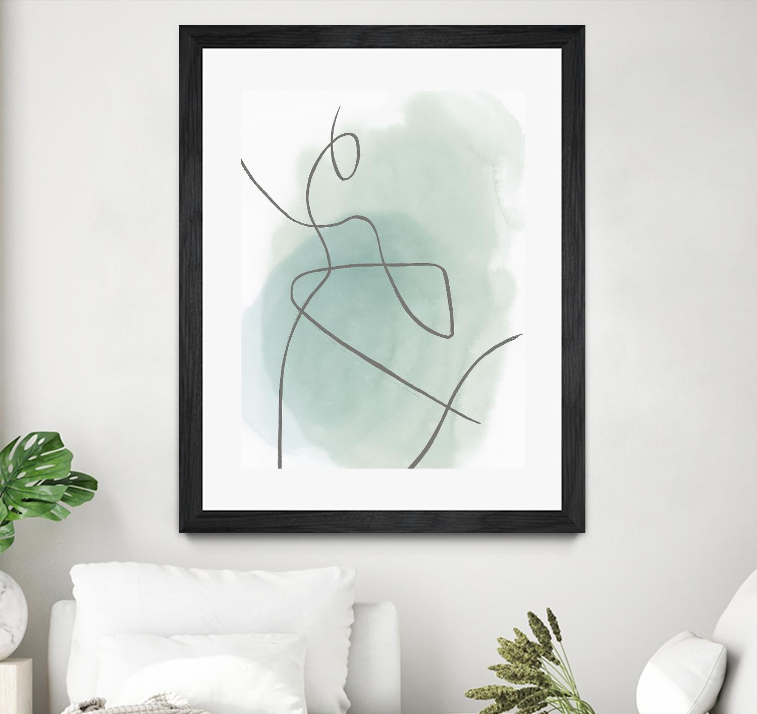 Follow Green II by PI  Studio on GIANT ART - green linear lines