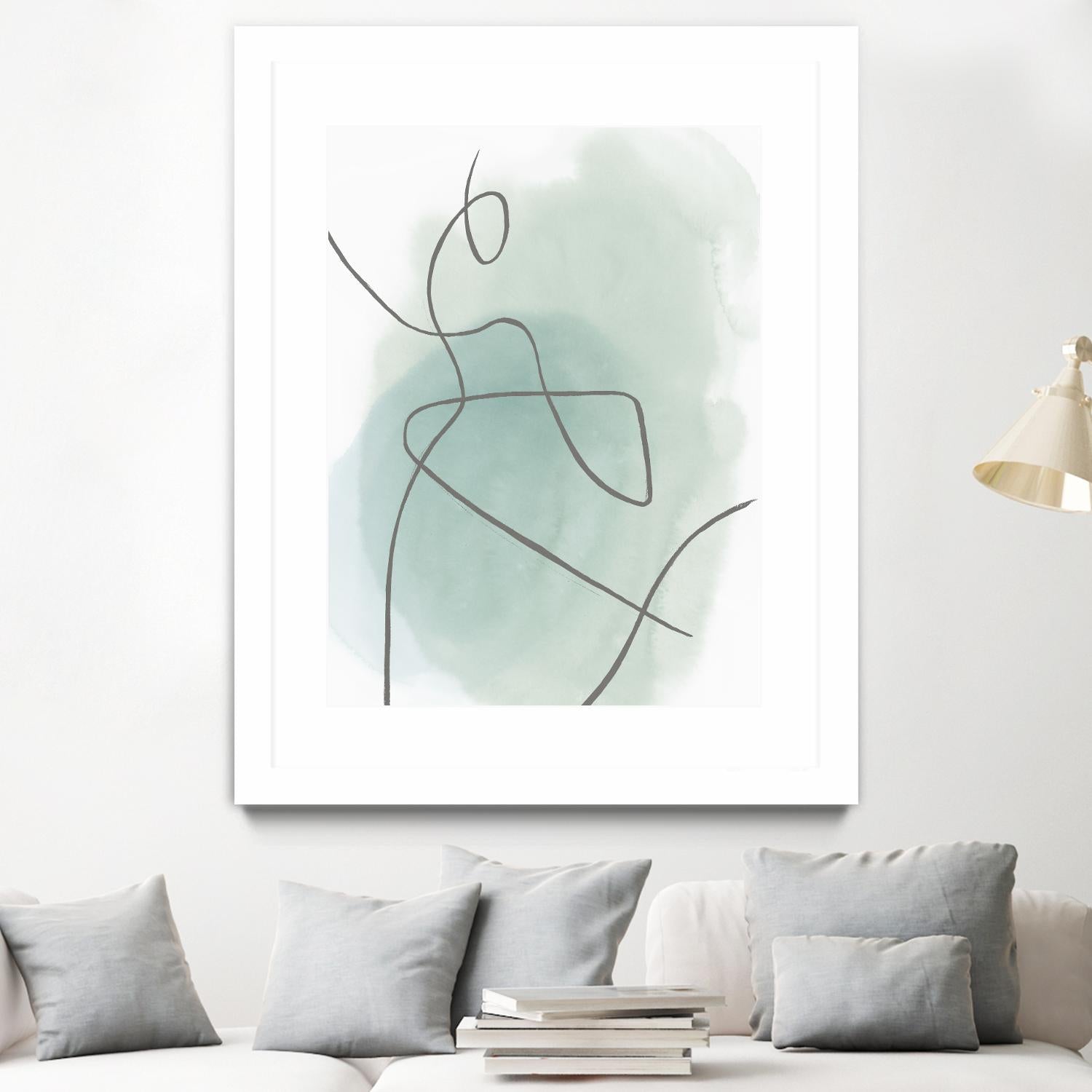 Follow Green II by PI  Studio on GIANT ART - green linear lines