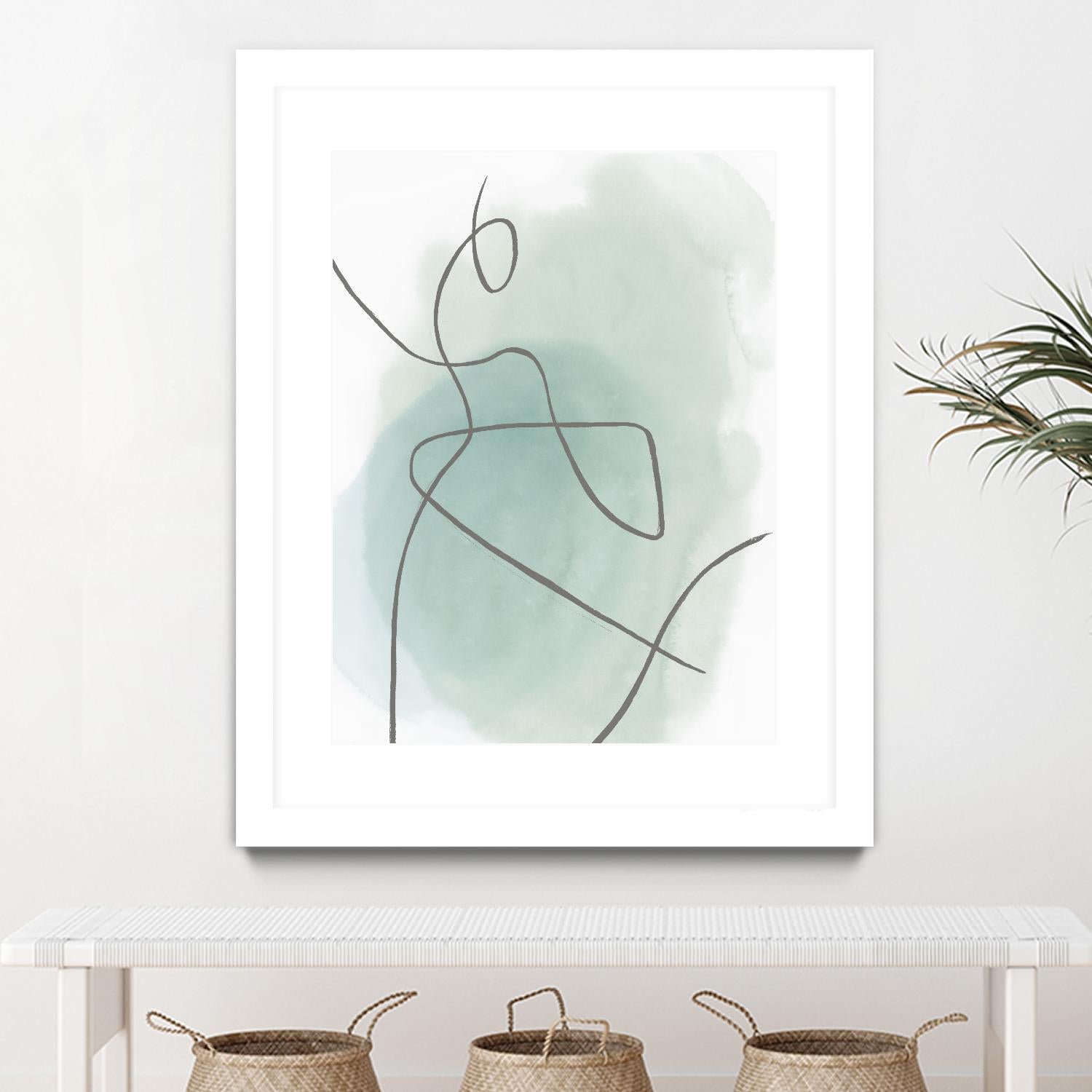 Follow Green II by PI  Studio on GIANT ART - green linear lines